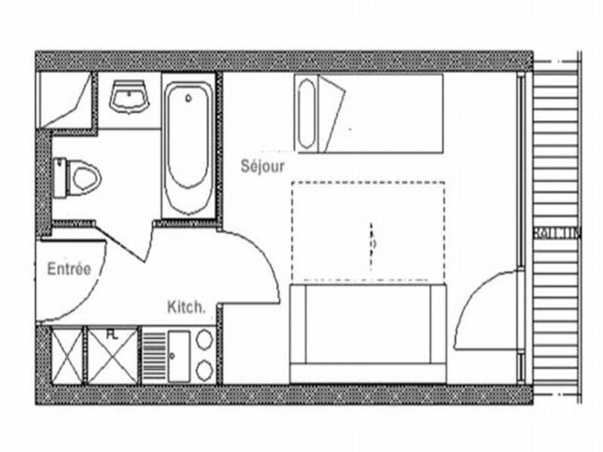 Knusse studio op de 8e verdieping met balkon, direct aan de piste in Les Menuires - foto 16