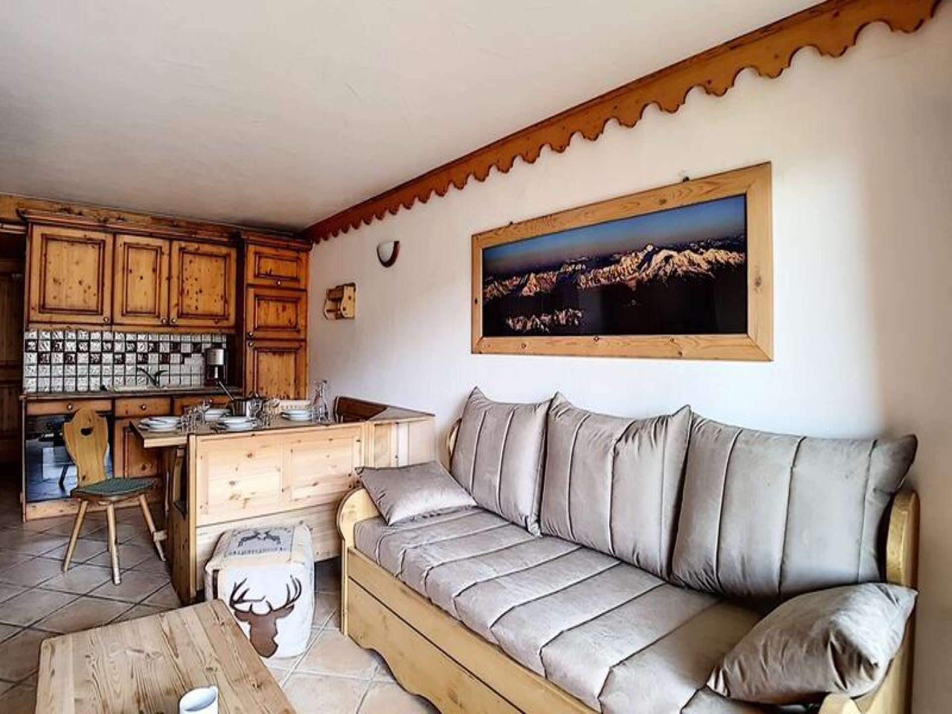 Appartement 6p direct aan piste Les Belleville, balkon west - foto 12