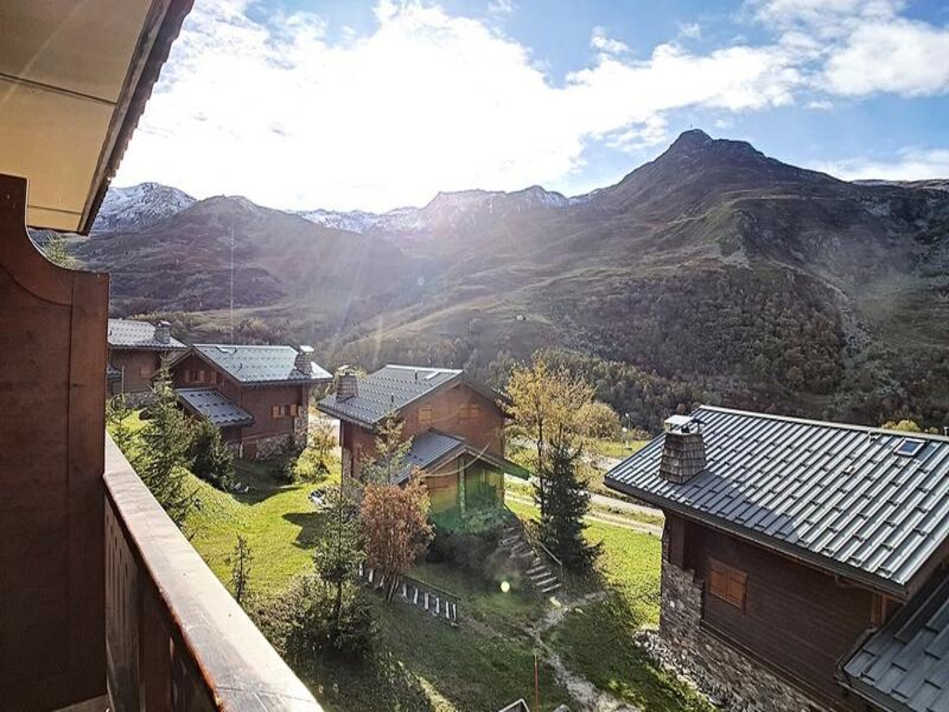 Appartement 6p direct aan piste Les Belleville, balkon west - foto 21