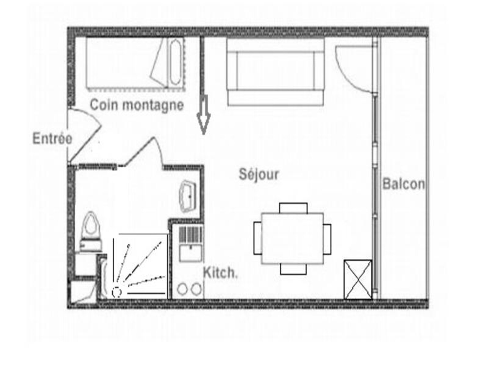 Zonnig studio-appartement op de 7e verdieping met direct uitzicht op de pistes in Les Menuires - foto 17