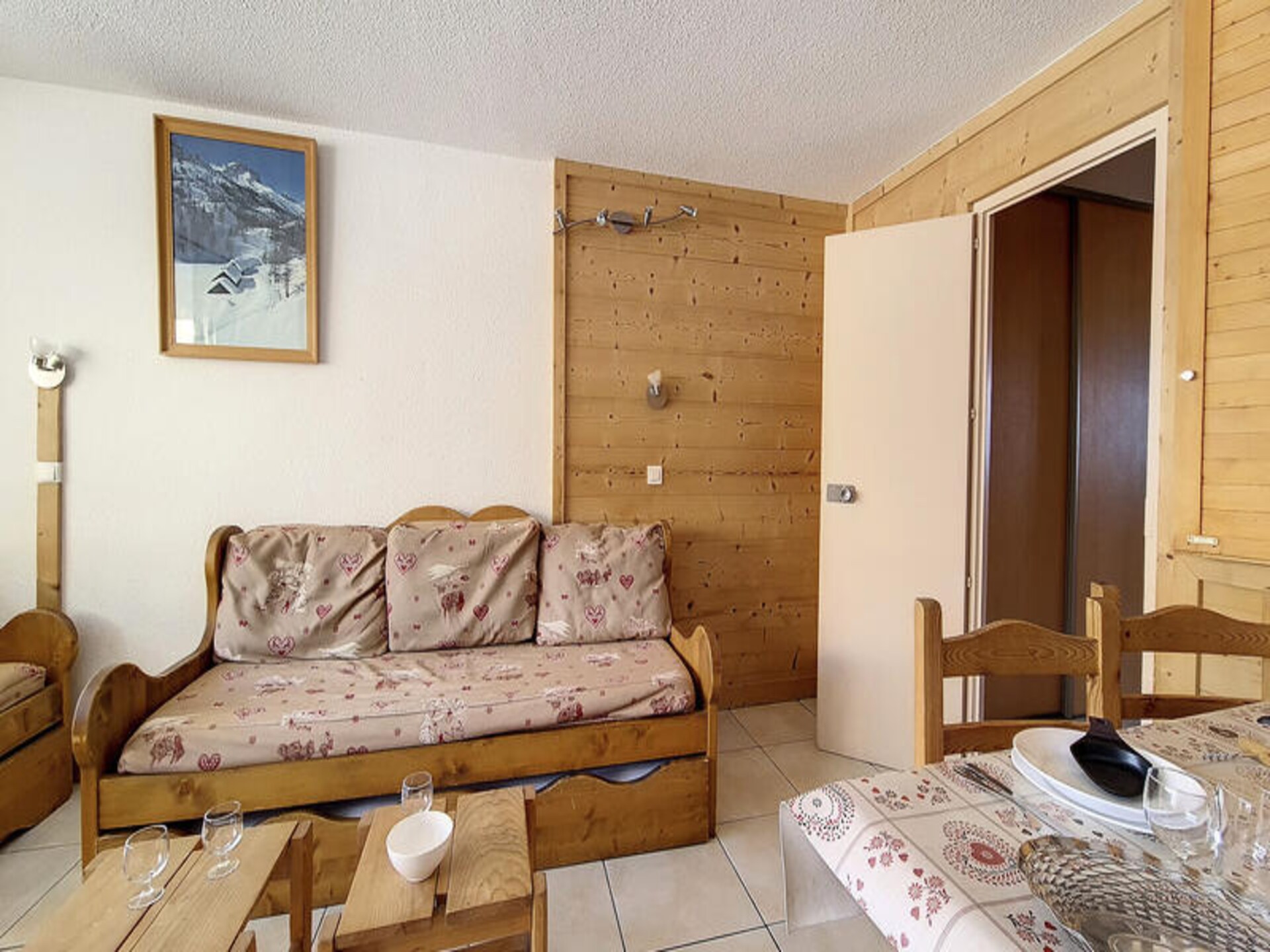 Appartement 5 pers. aan de piste in Les Menuires met balkon op het zuiden - foto 11