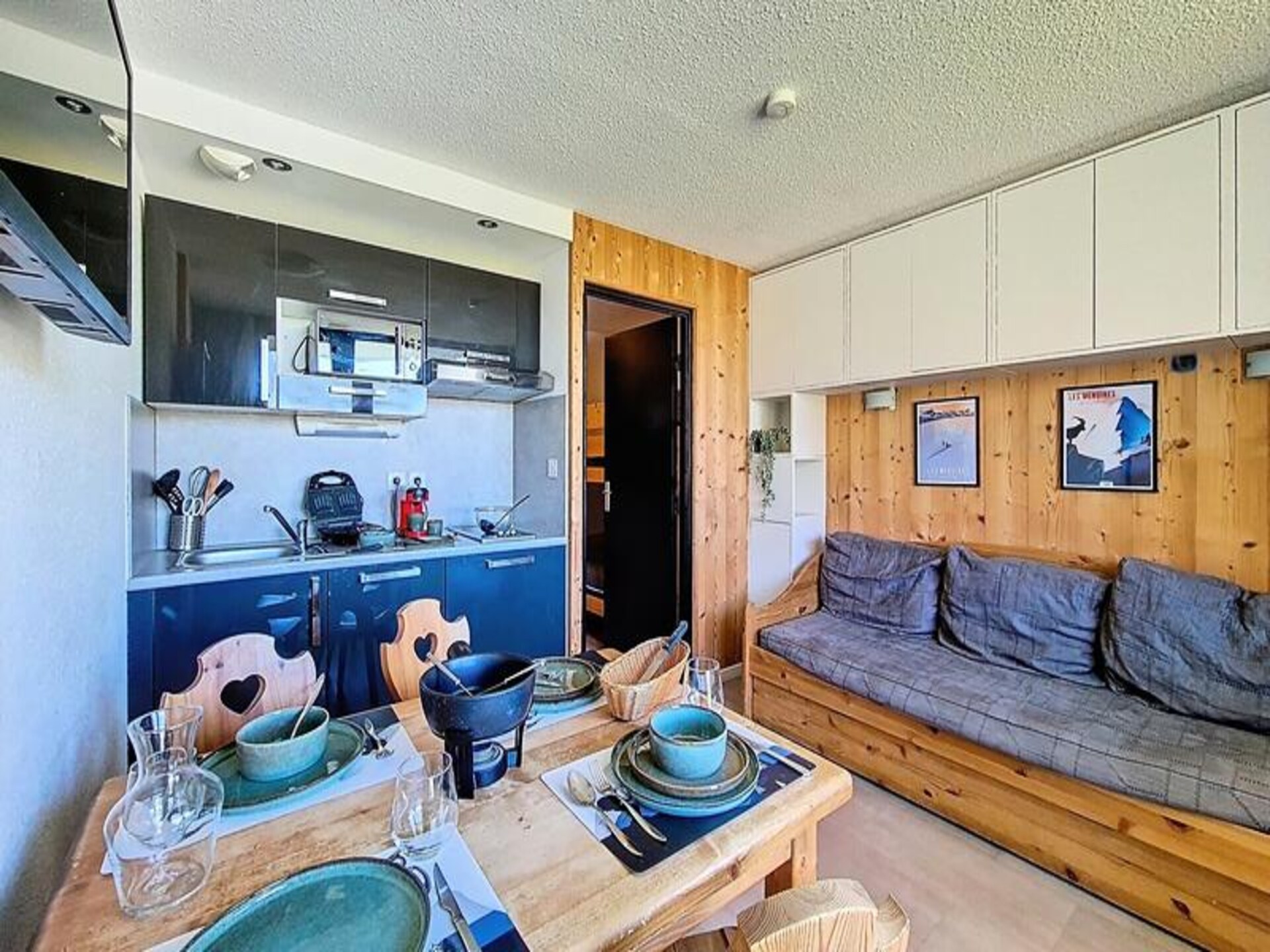 Knusse studio op 250m van de piste in Reberty 1850 met balkon - foto 9