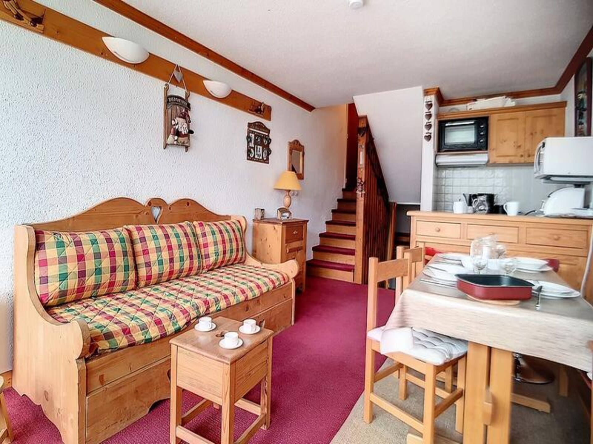 Duplex studio Cote Brune in Les Menuires met zuidwest balkon en ski-in/ski-out - foto 9