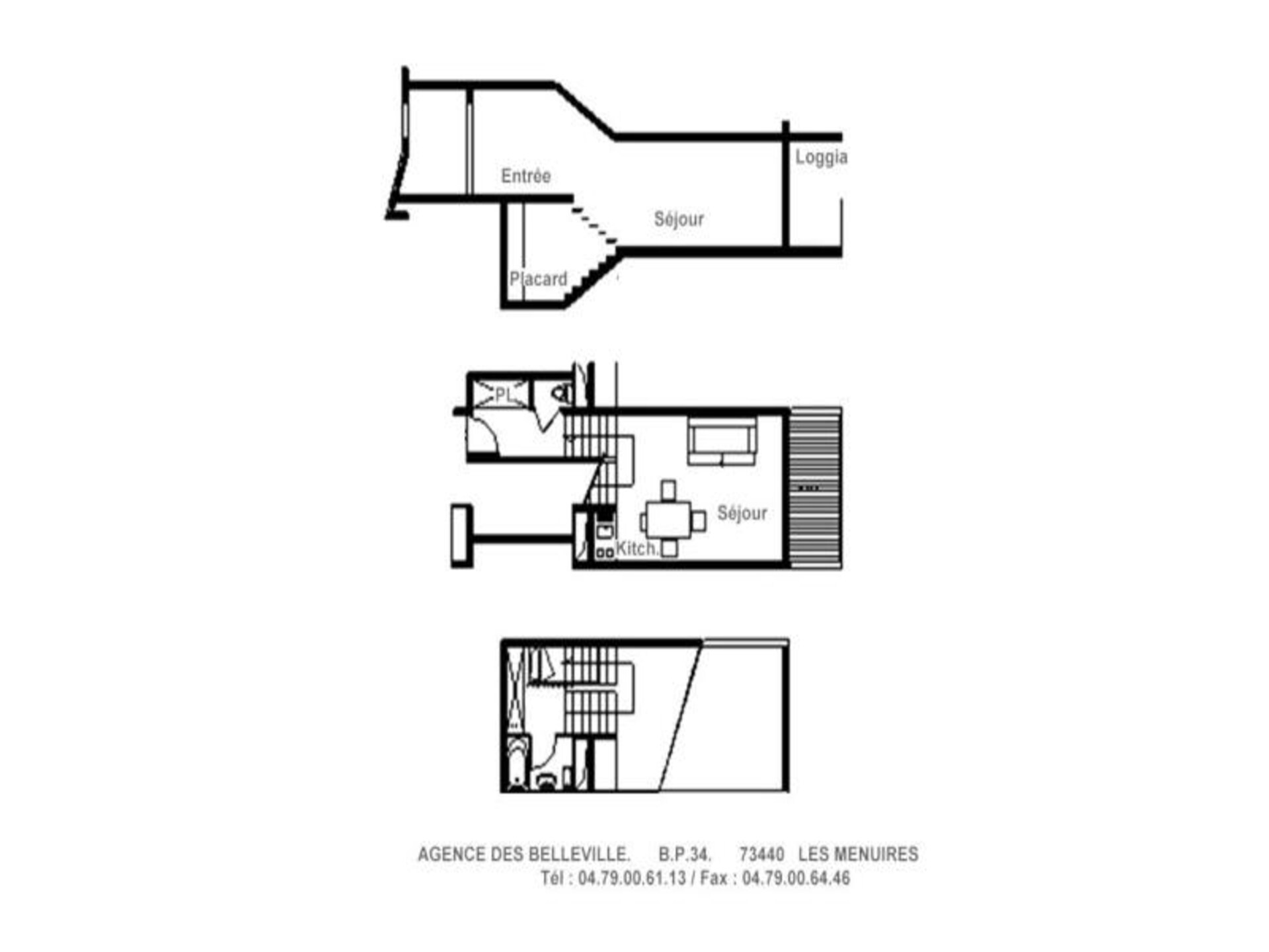 Duplex studio Cote Brune in Les Menuires met zuidwest balkon en ski-in/ski-out - foto 20