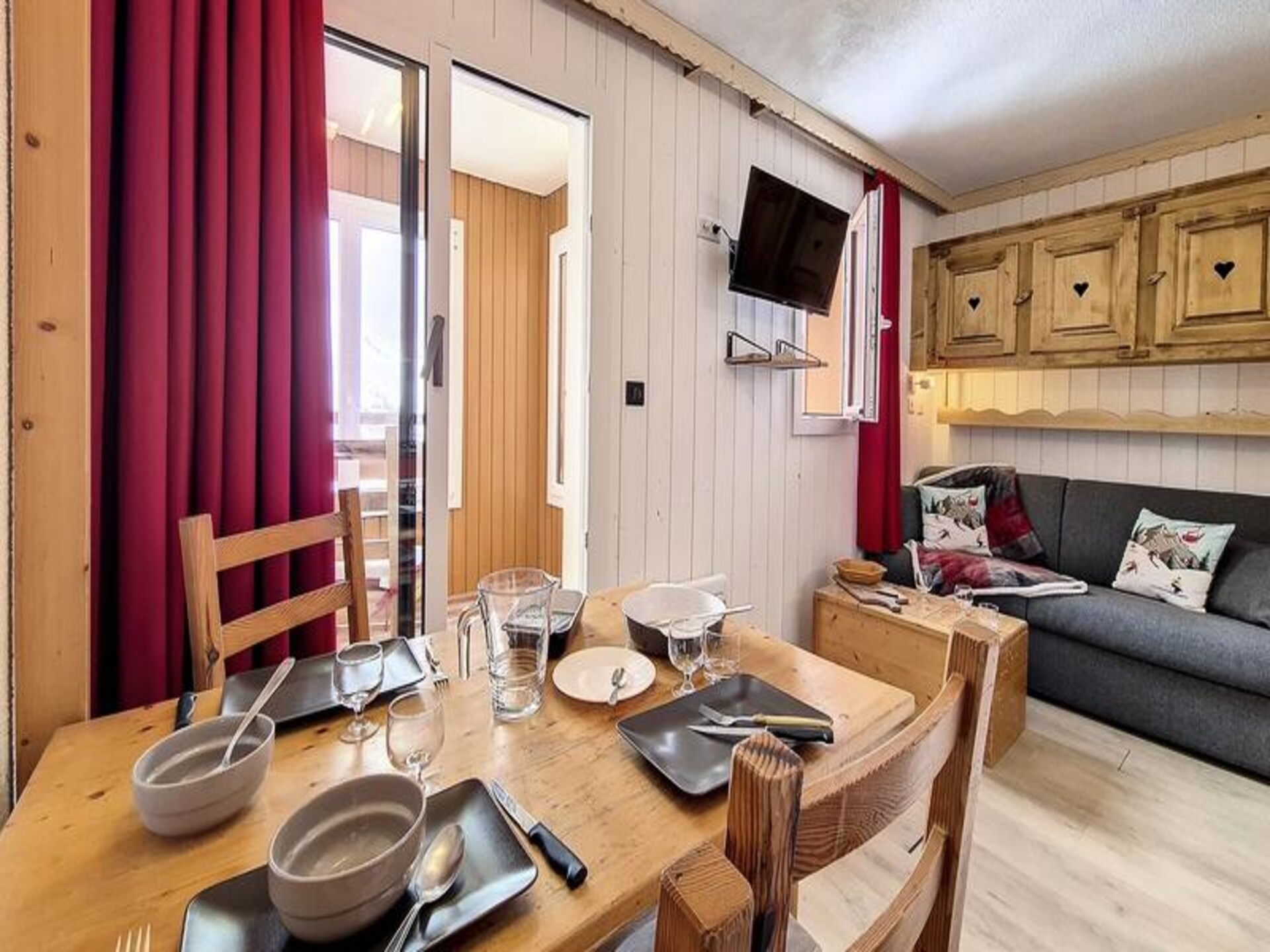 Knusse Alpenstudio met ski-in/ski-out in Les Menuires - foto 11