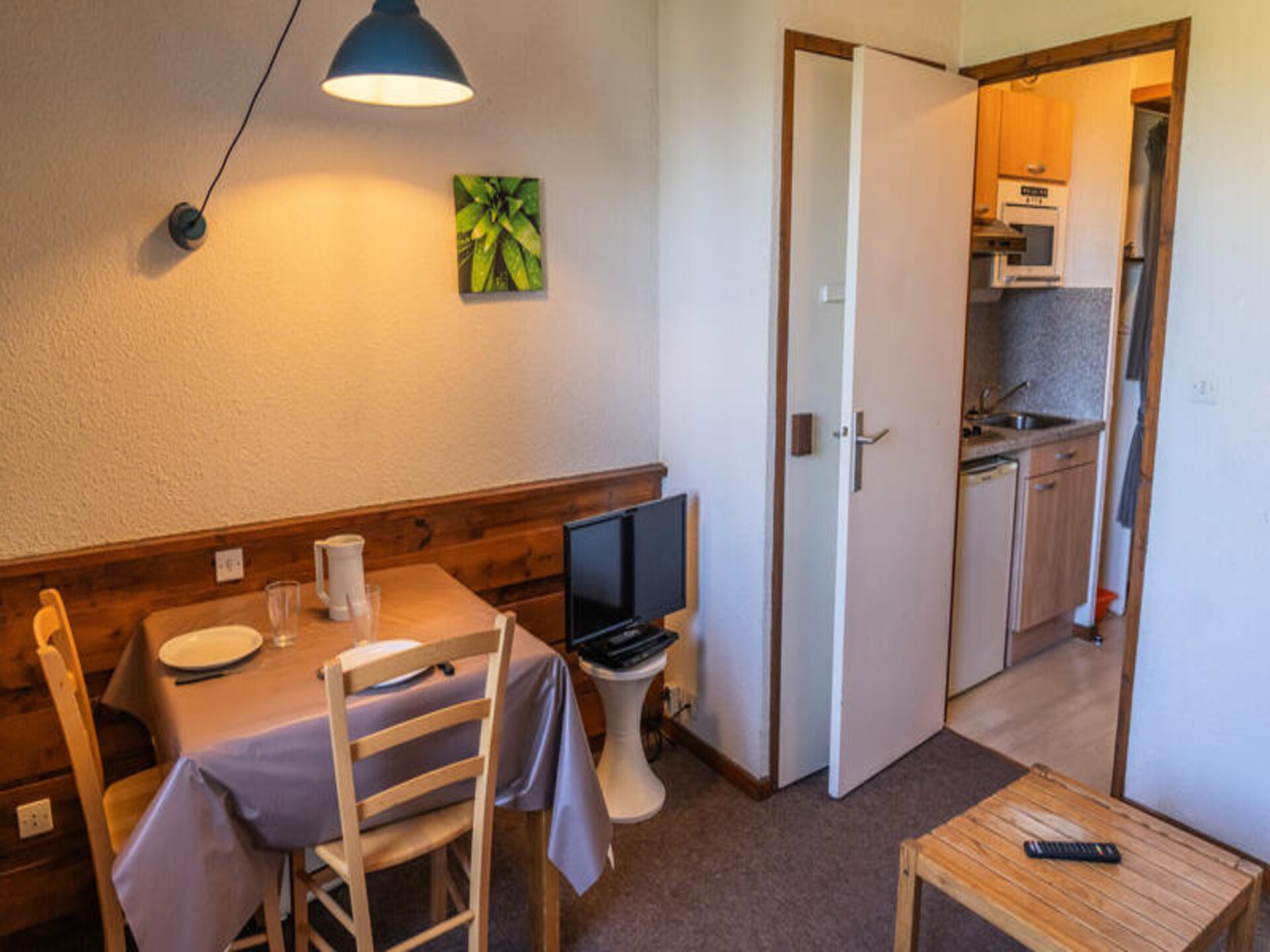 Intieme studio op de piste in Les Orres 1650 met bergzicht - foto 3