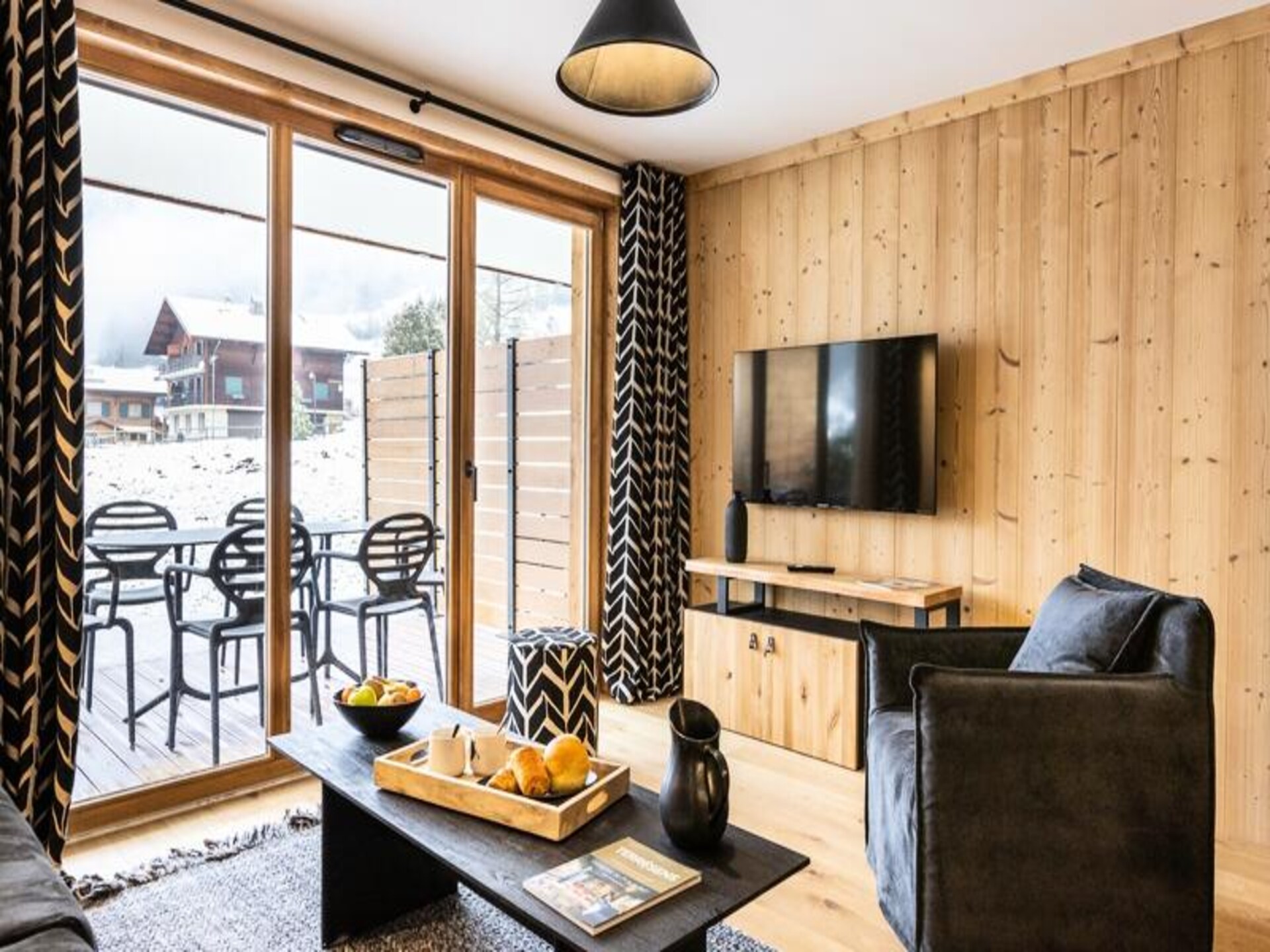 Ruim 6-persoons appartement in La Chapelle d'Abondance met uitzicht op de Alpen - foto 8