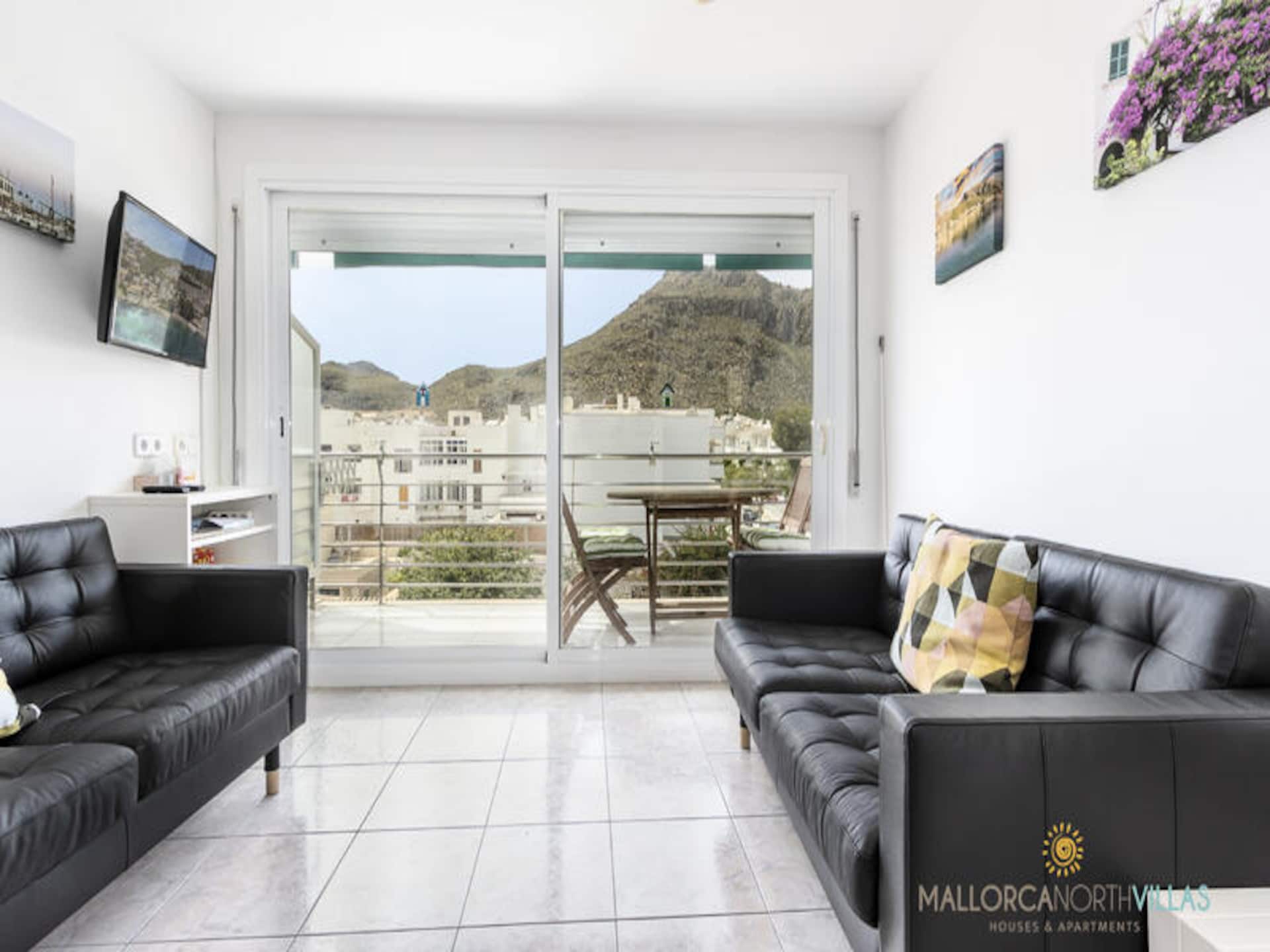 Licht appartement in Puerto de Pollensa, 1 minuut van het strand - foto 2