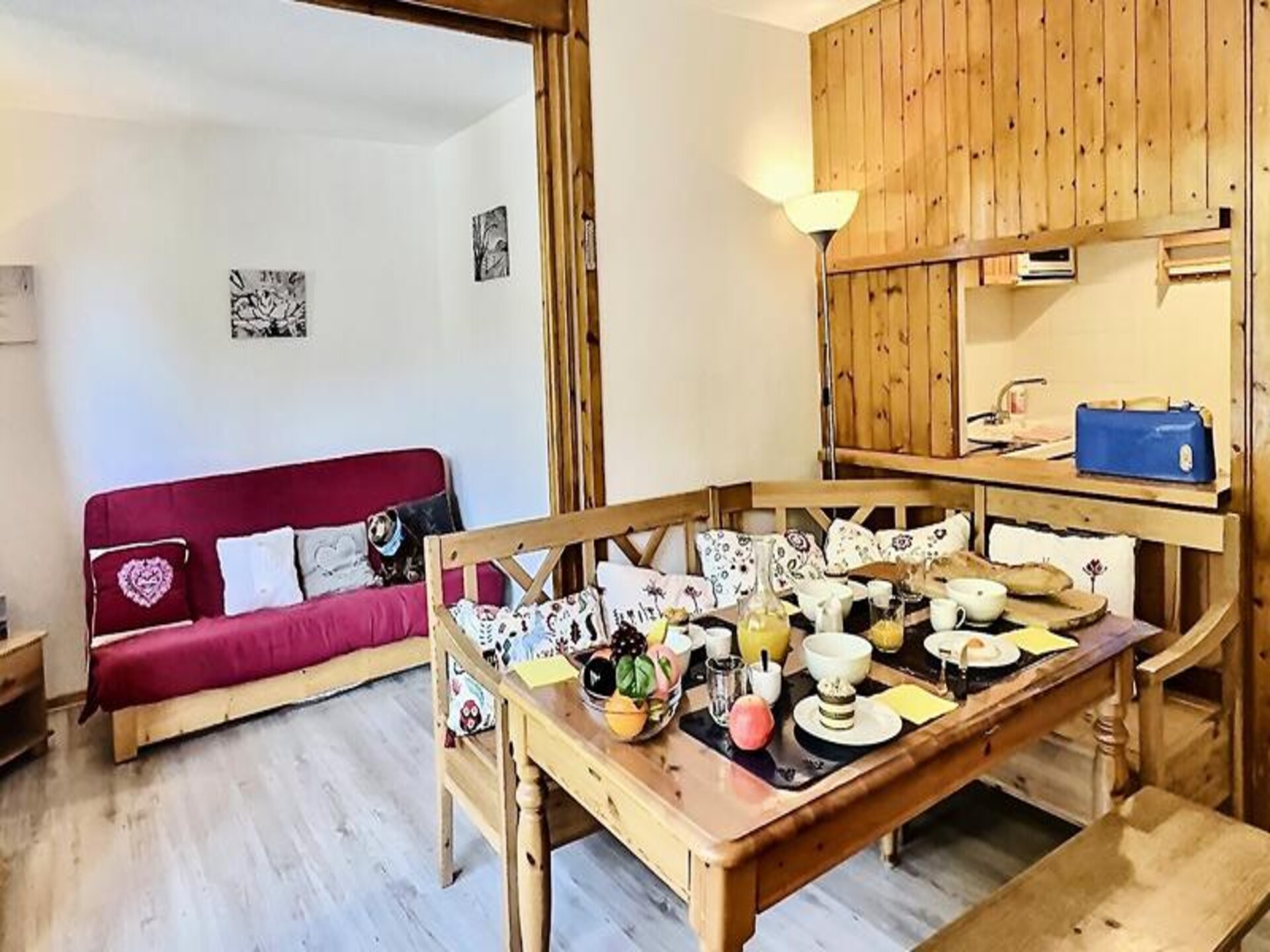 Appartement 6 pers. in Val d'Isère, direct aan de hoofdstraat met balkon op het westen - foto 4