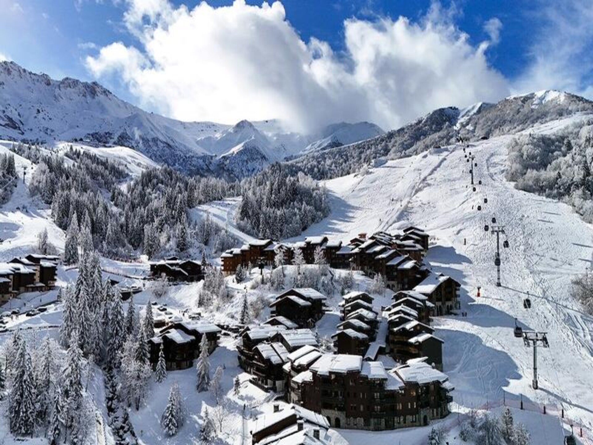 Knusse studio voor 4 personen in Les Avanchers Valmorel, vlakbij de piste - foto 11