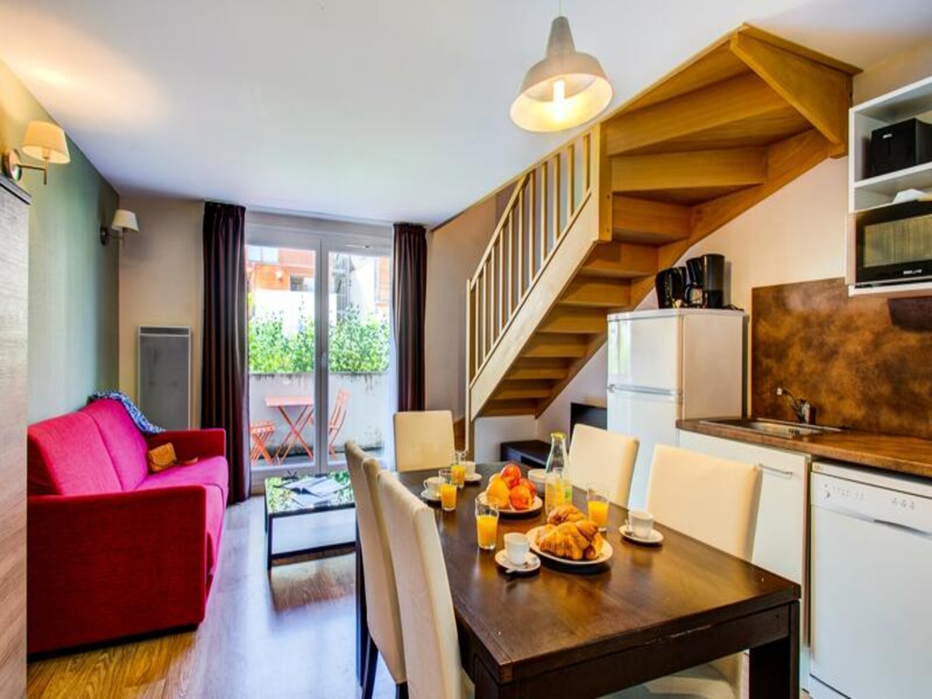 Appartement 6p in La Féclaz met zwembad, sauna en uitzicht op de bergen - foto 8