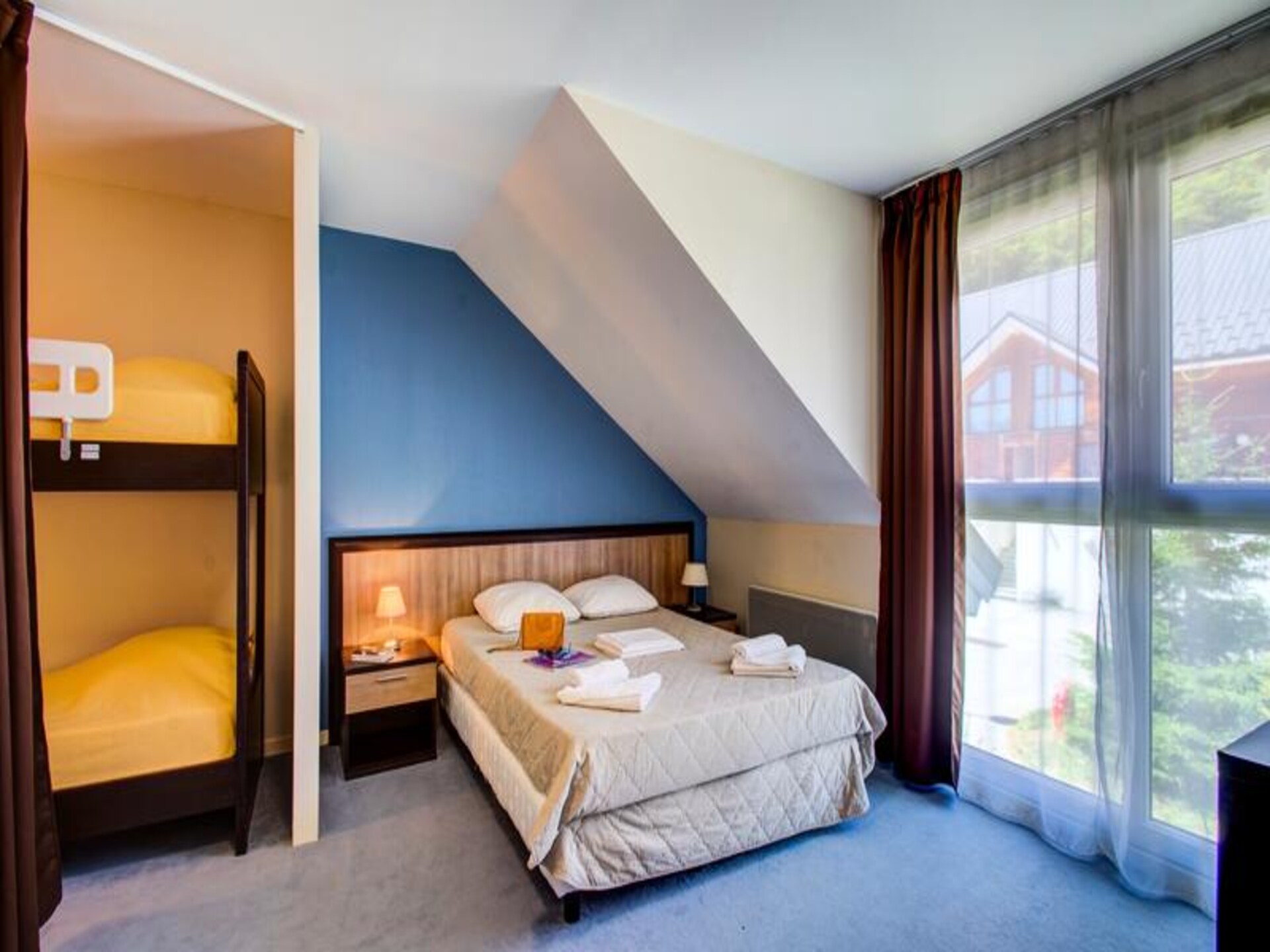 Appartement 6p in La Féclaz met zwembad, sauna en uitzicht op de bergen - foto 9