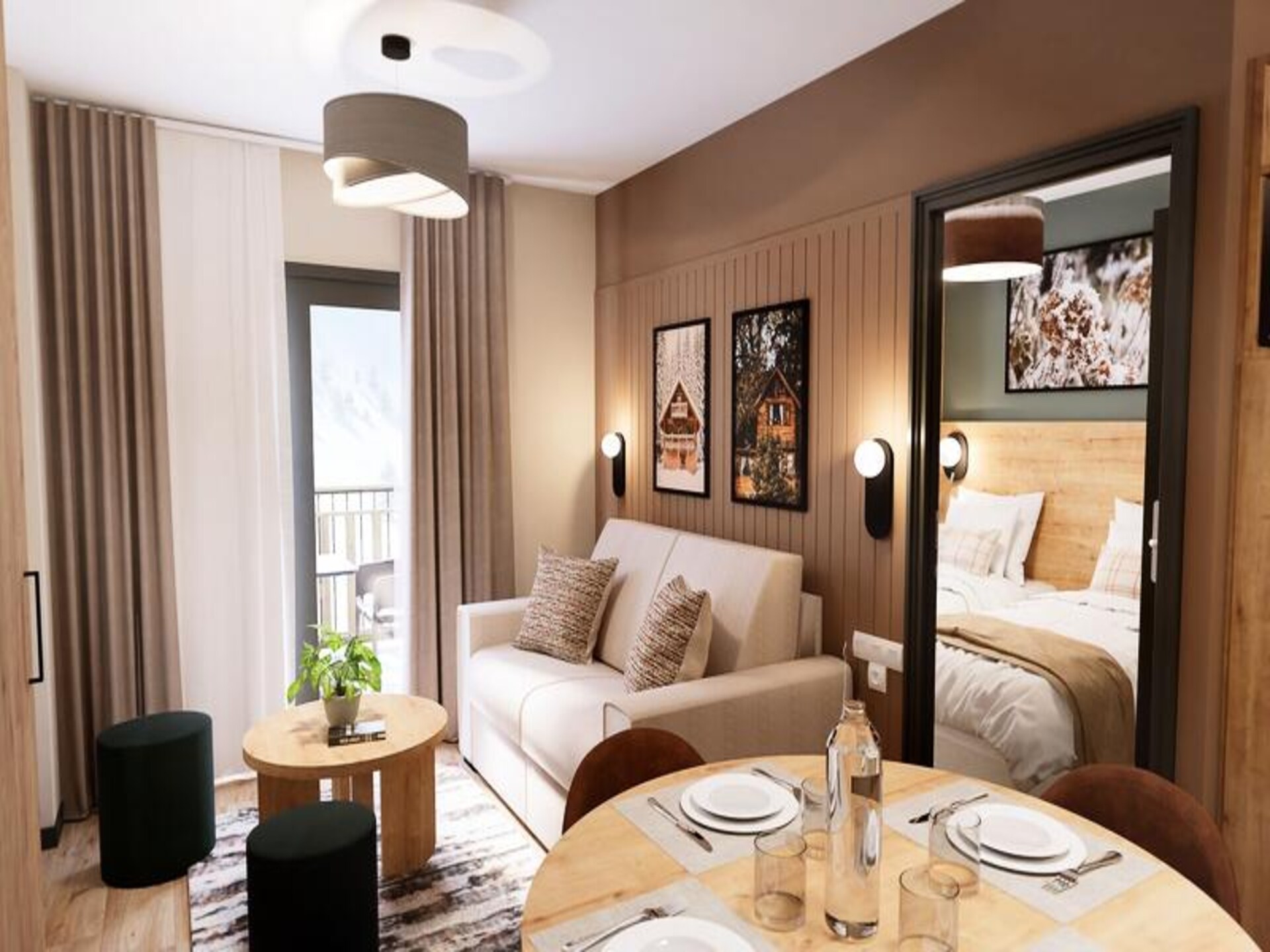 Appartement aan de piste in Vars met balkon, 4 personen - foto 2