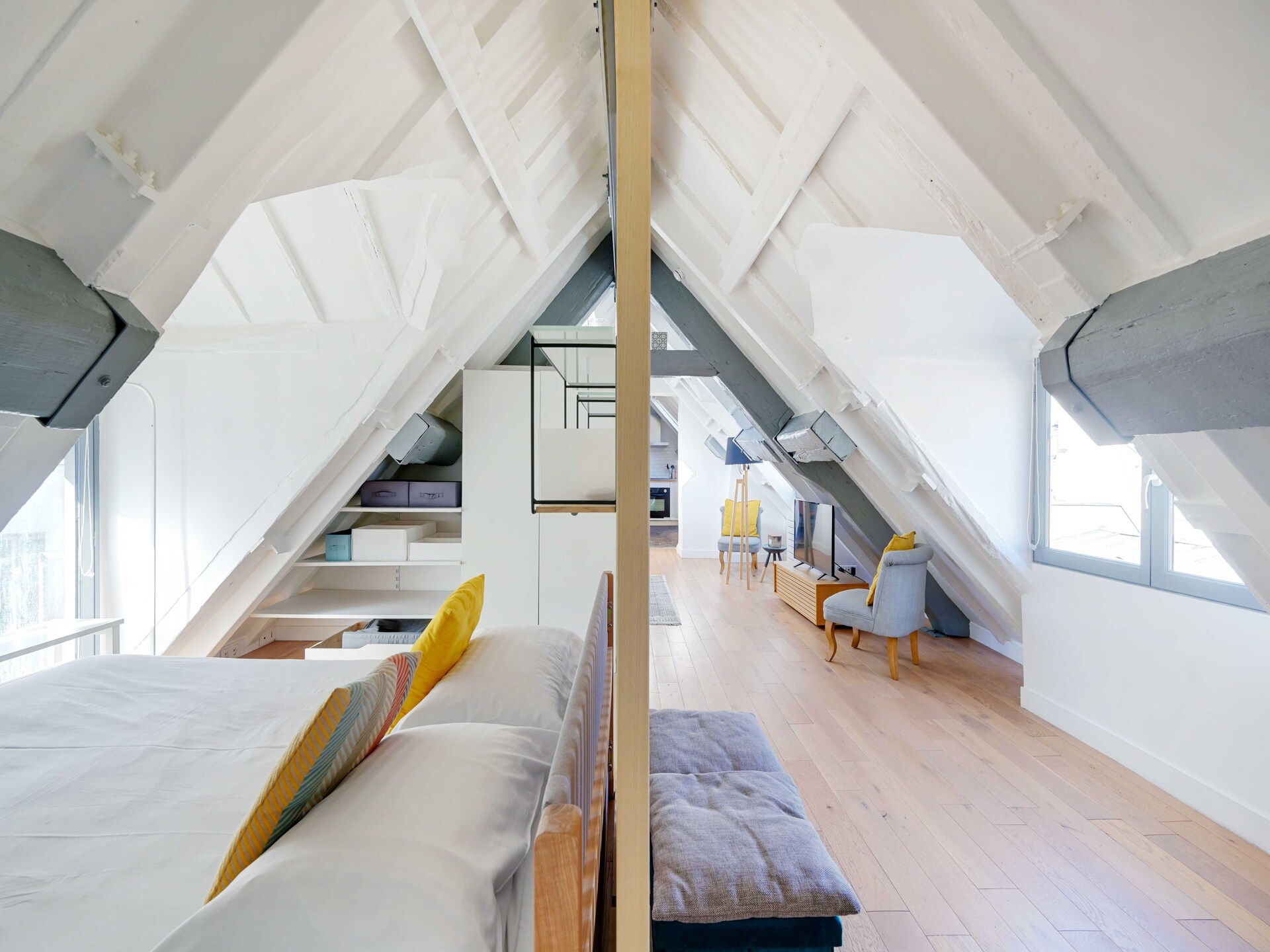 Elegante studio met panoramisch uitzicht over Parijs in het Marais - foto 28