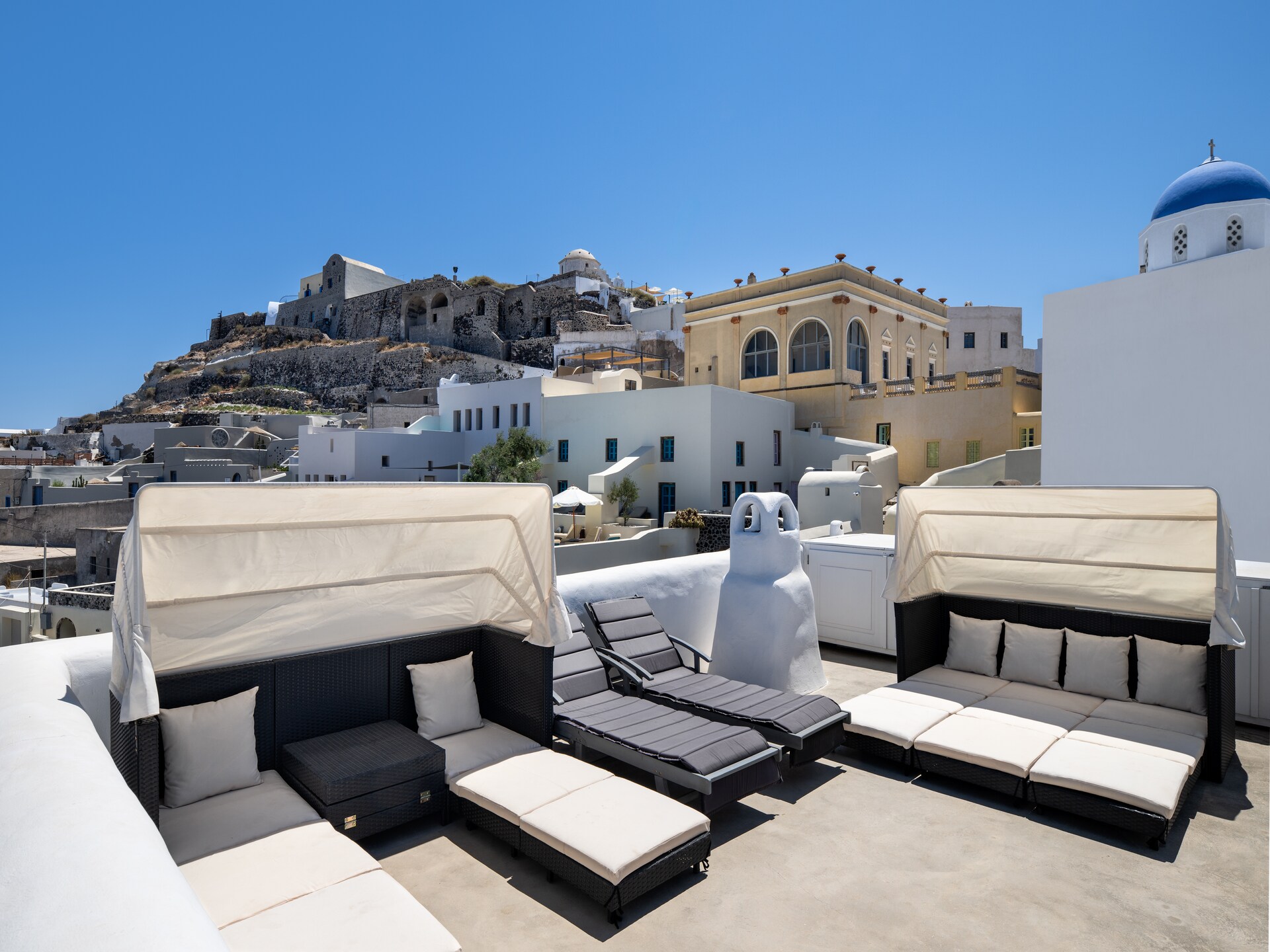 Villa Santa Croce: Luxe vakantiehuis met privézwembad en uitzicht op zee in Pyrgos, Santorini - foto 5