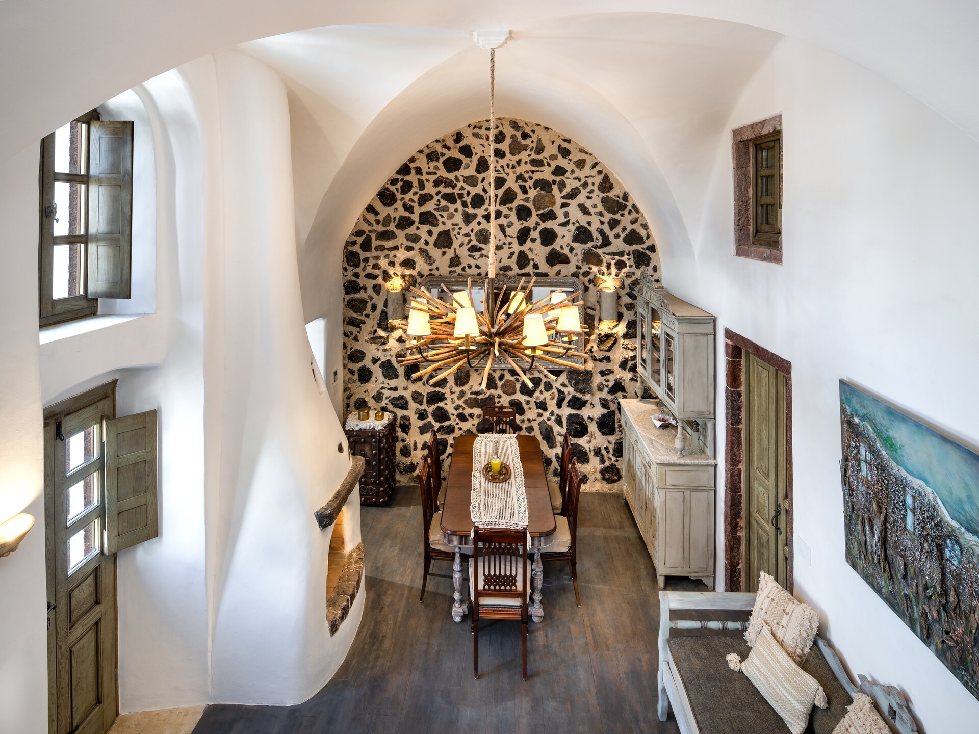 Villa Santa Croce: Luxe vakantiehuis met privézwembad en uitzicht op zee in Pyrgos, Santorini - foto 12