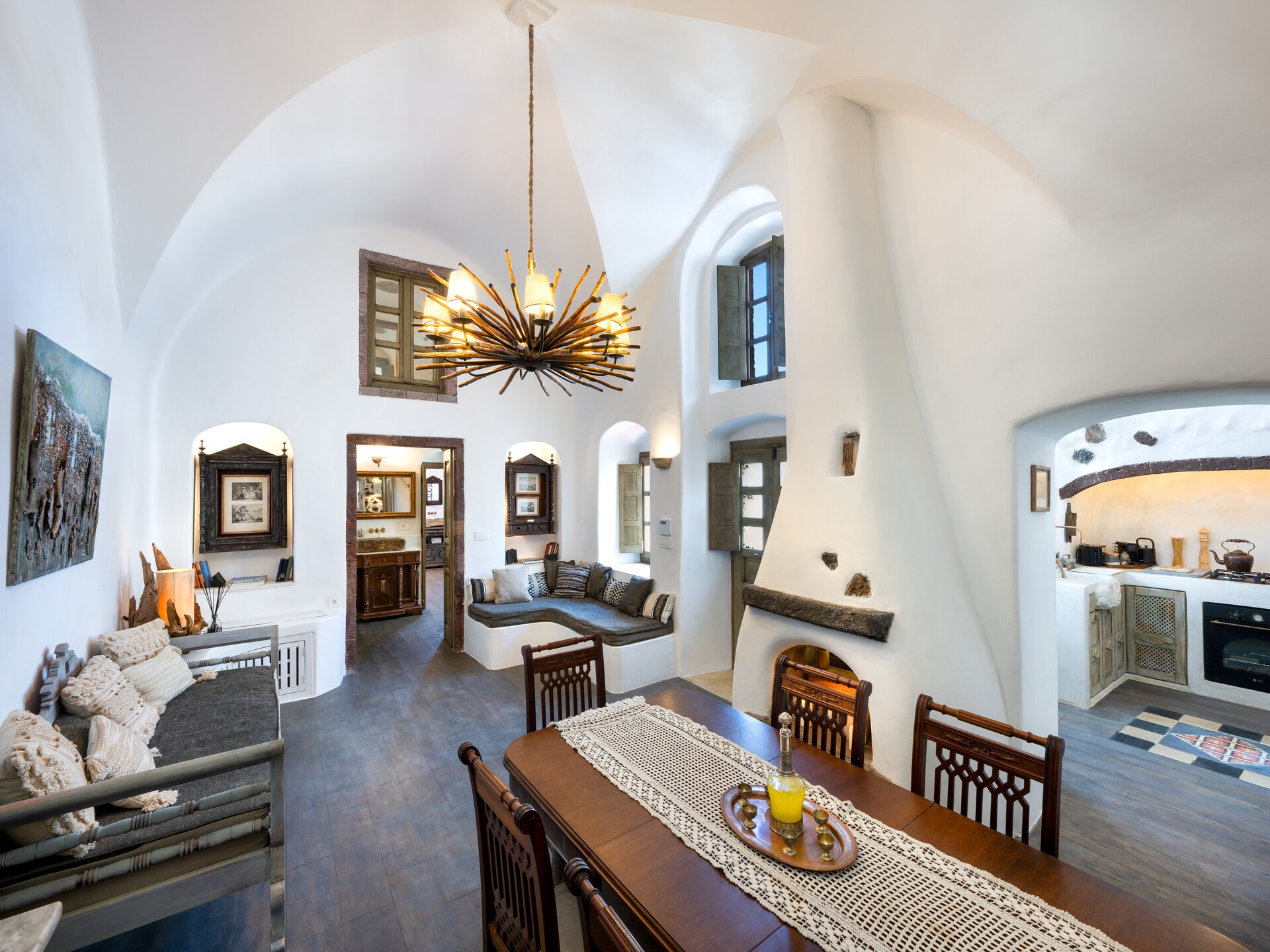 Villa Santa Croce: Luxe vakantiehuis met privézwembad en uitzicht op zee in Pyrgos, Santorini - foto 8