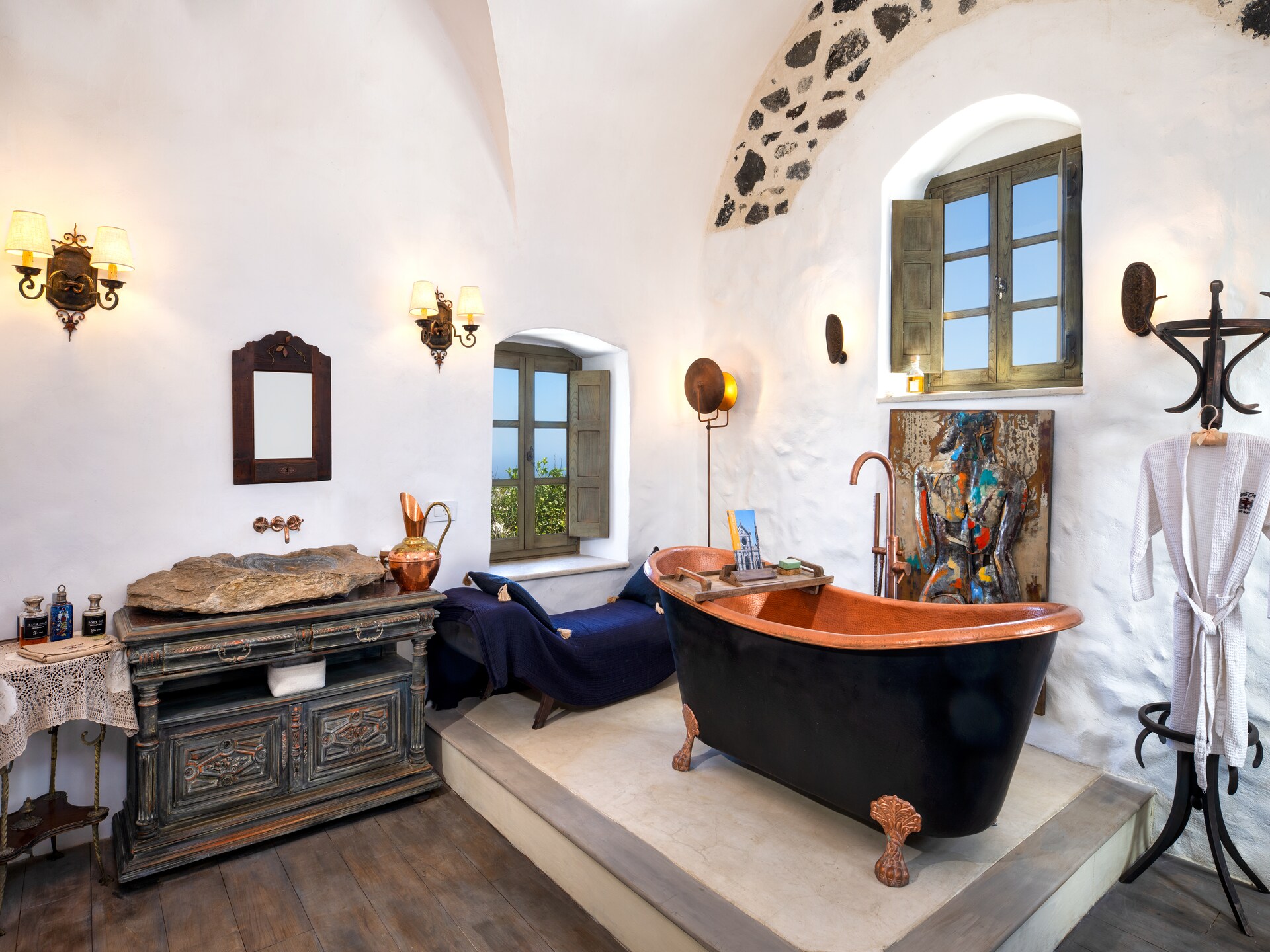 Villa Santa Croce: Luxe vakantiehuis met privézwembad en uitzicht op zee in Pyrgos, Santorini - foto 25