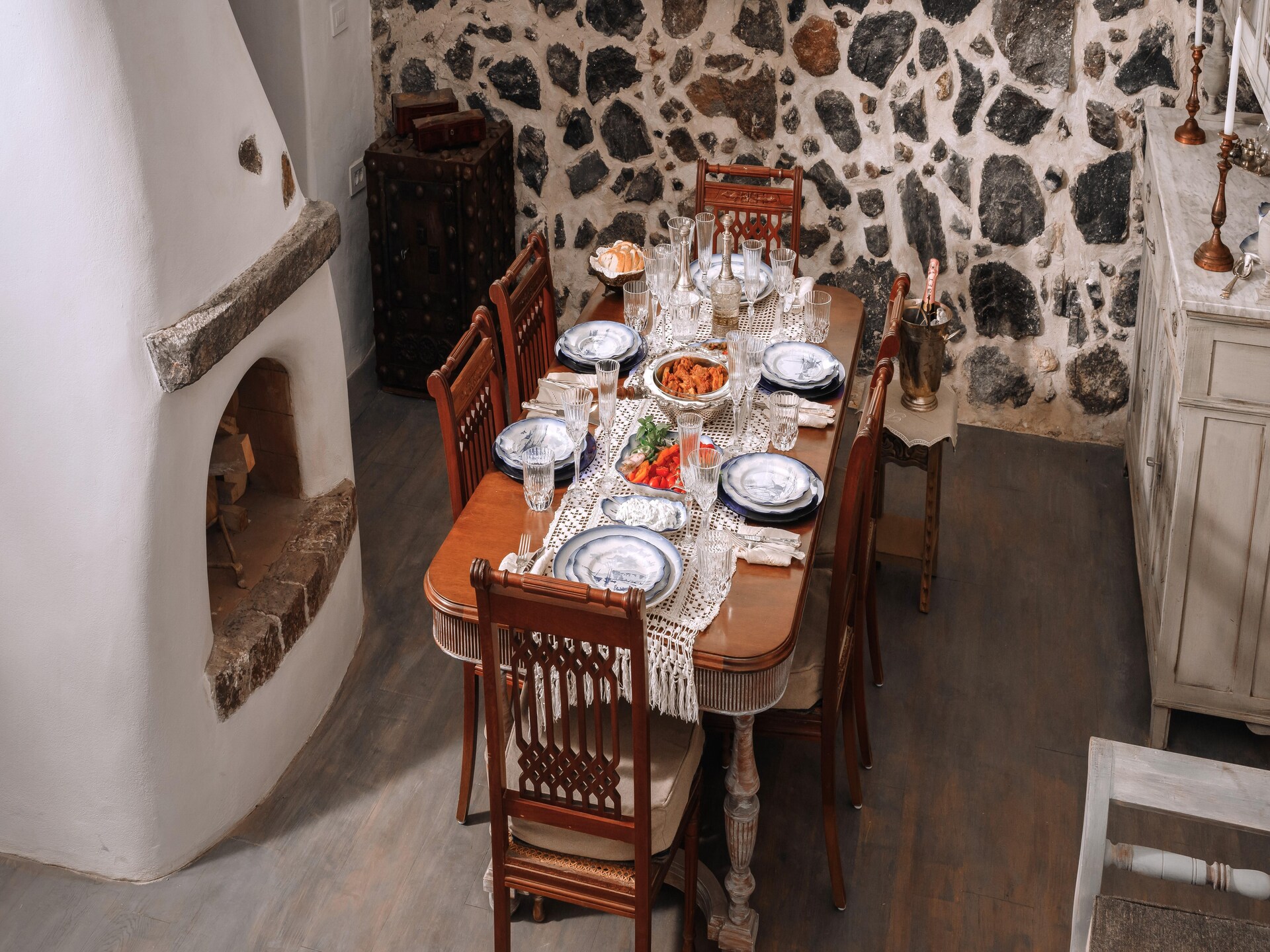 Villa Santa Croce: Luxe vakantiehuis met privézwembad en uitzicht op zee in Pyrgos, Santorini - foto 14