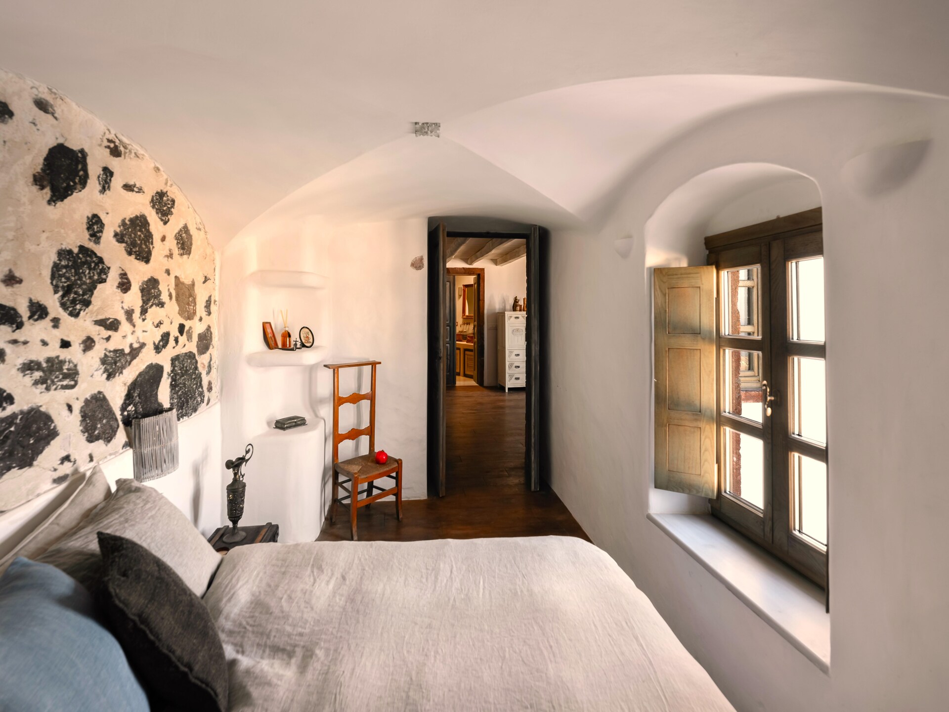 Villa Santa Croce: Luxe vakantiehuis met privézwembad en uitzicht op zee in Pyrgos, Santorini - foto 20