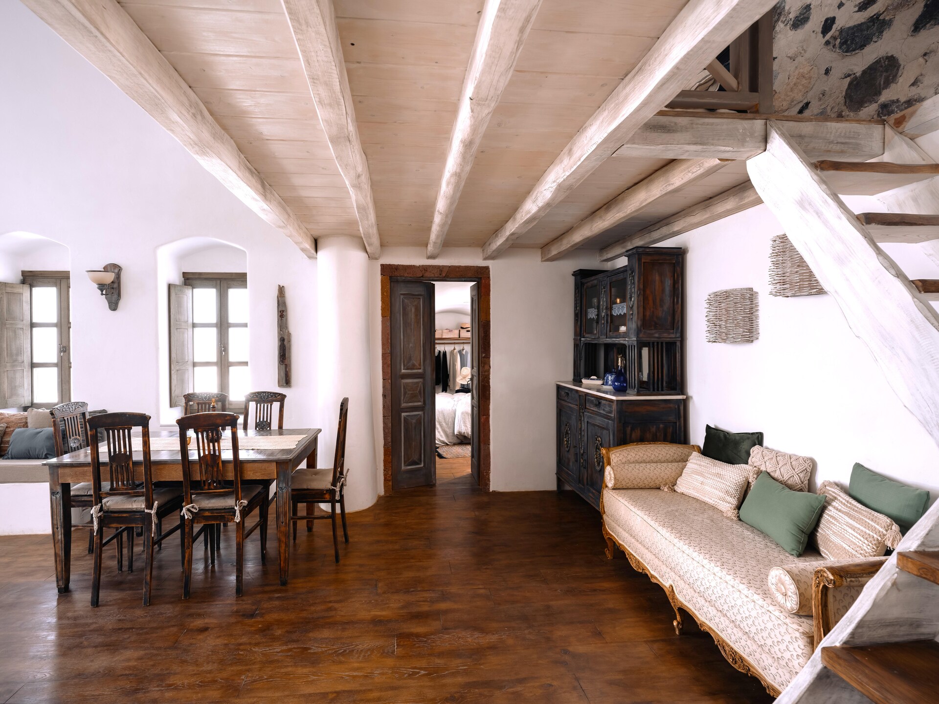 Villa Santa Croce: Luxe vakantiehuis met privézwembad en uitzicht op zee in Pyrgos, Santorini - foto 9