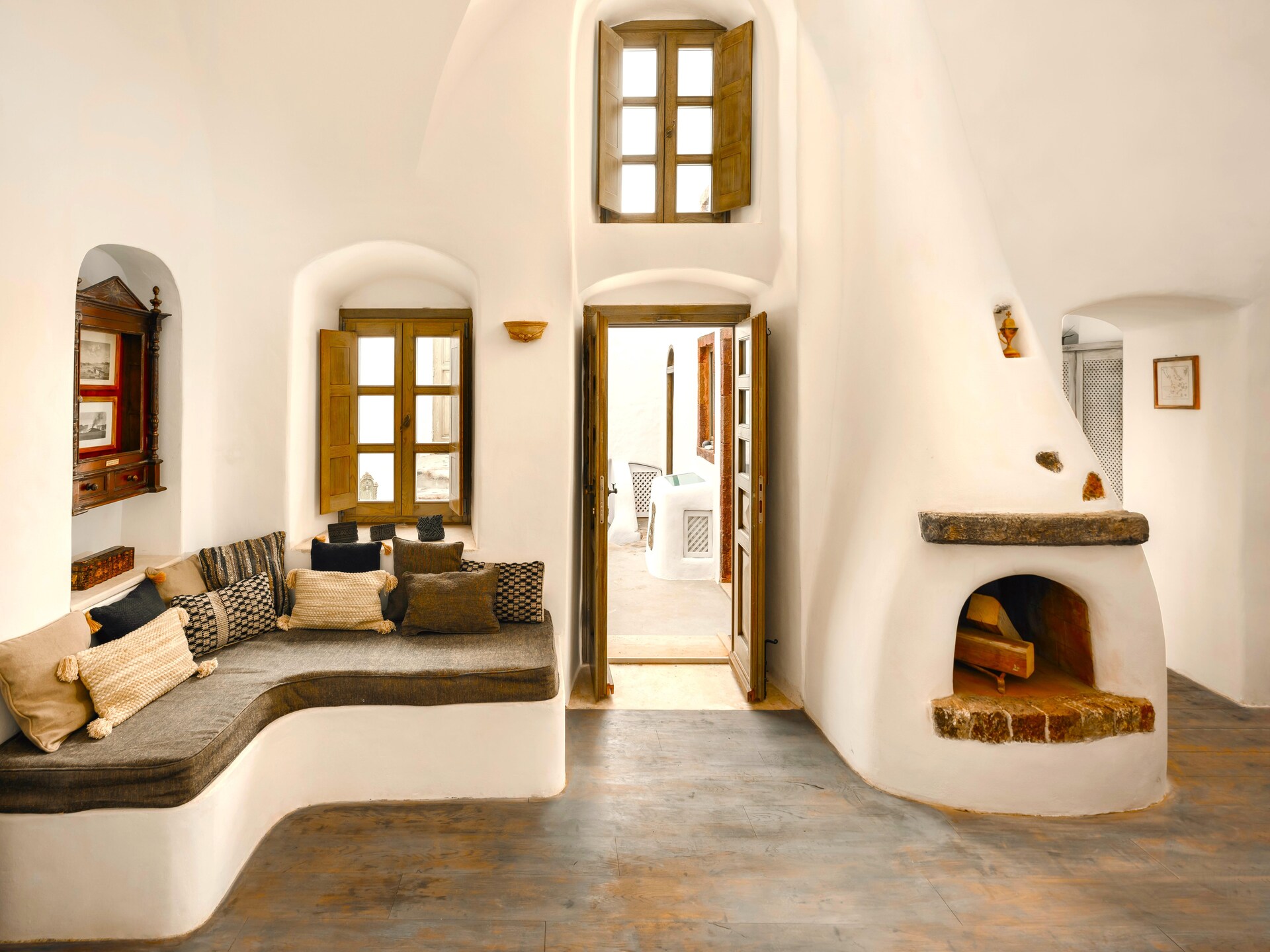 Villa Santa Croce: Luxe vakantiehuis met privézwembad en uitzicht op zee in Pyrgos, Santorini - foto 11