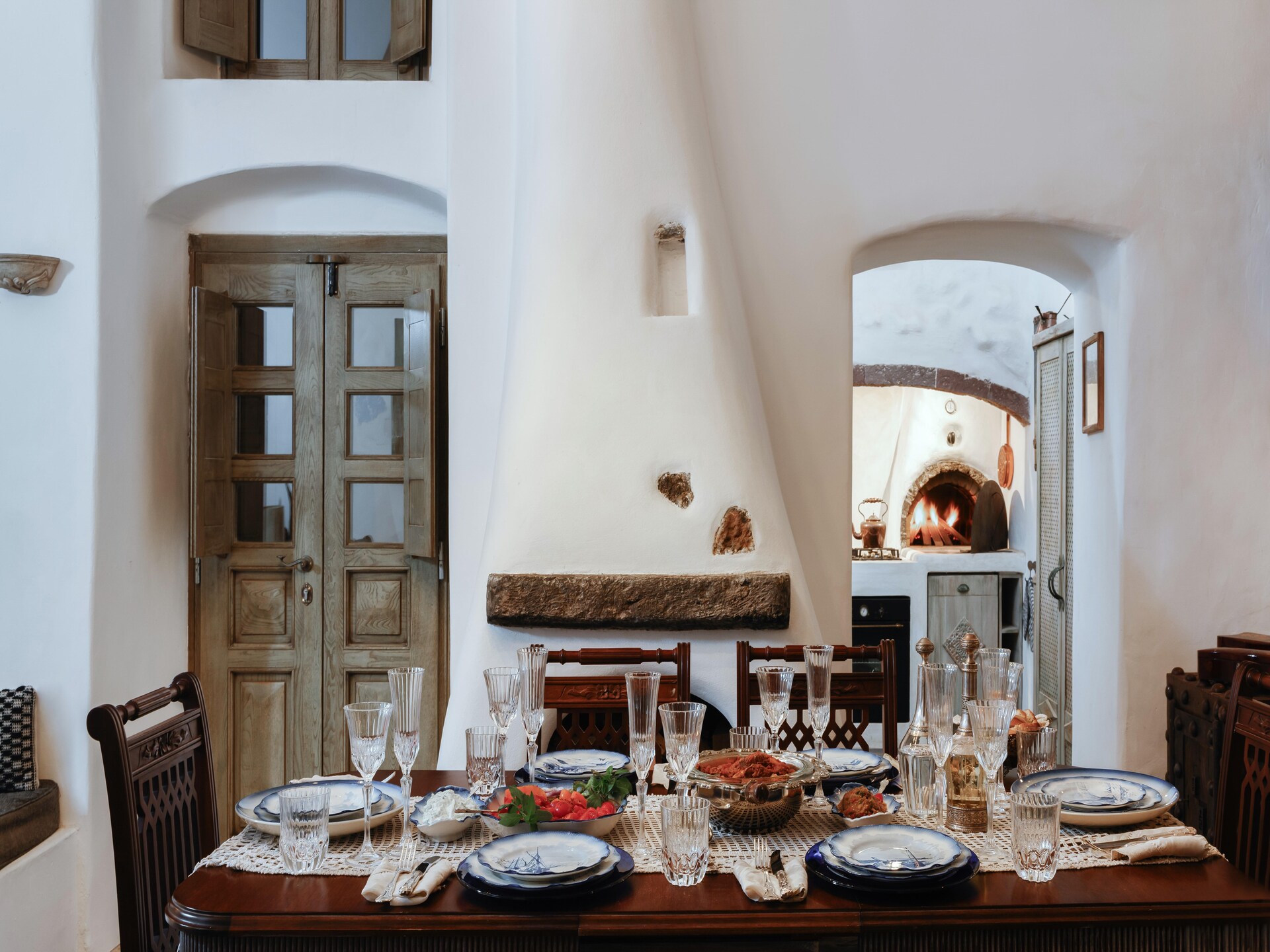 Villa Santa Croce: Luxe vakantiehuis met privézwembad en uitzicht op zee in Pyrgos, Santorini - foto 37
