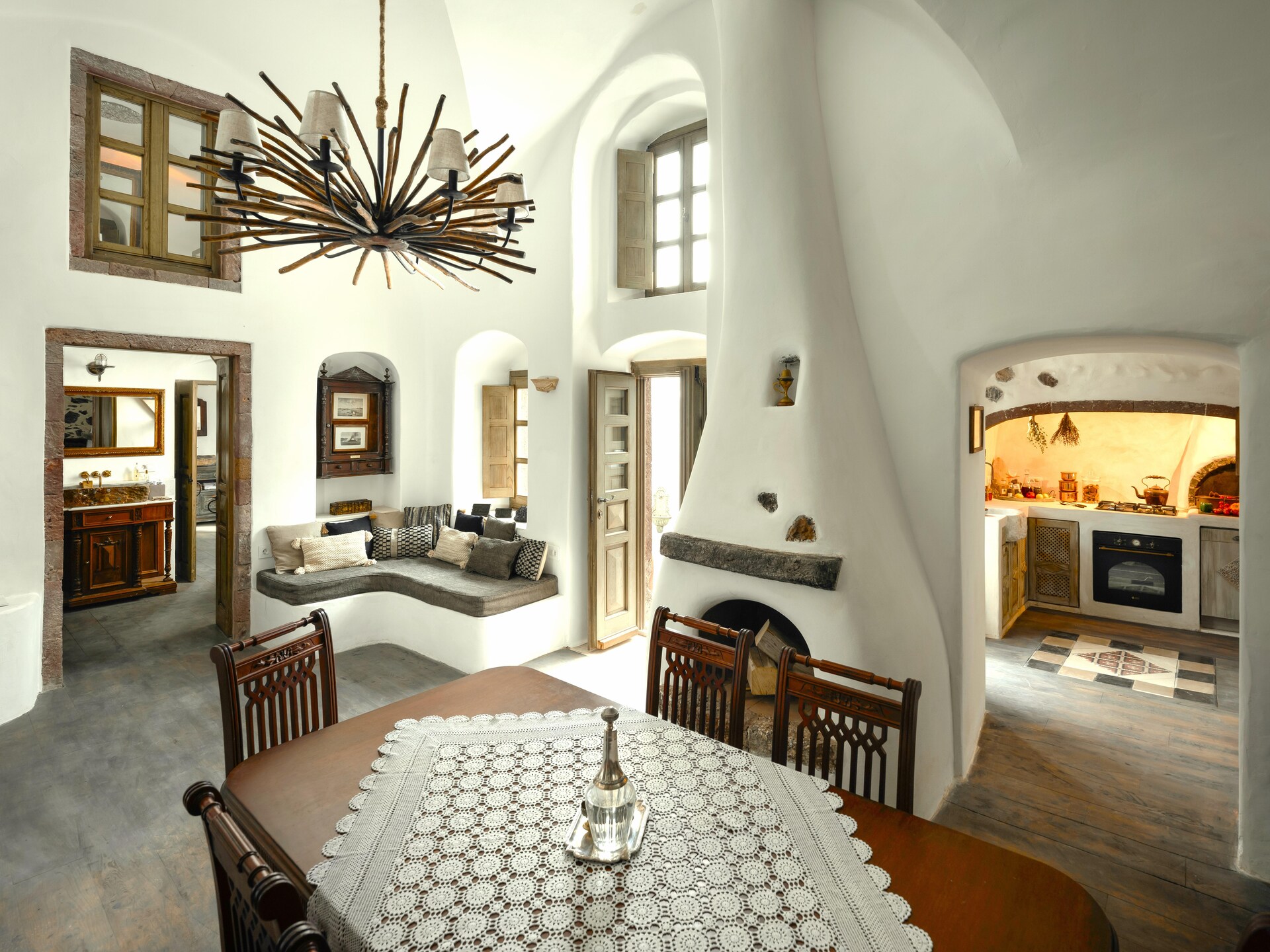 Villa Santa Croce: Luxe vakantiehuis met privézwembad en uitzicht op zee in Pyrgos, Santorini - foto 17