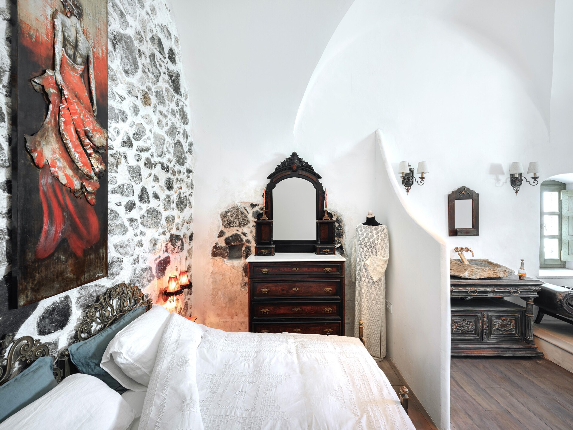 Villa Santa Croce: Luxe vakantiehuis met privézwembad en uitzicht op zee in Pyrgos, Santorini - foto 24