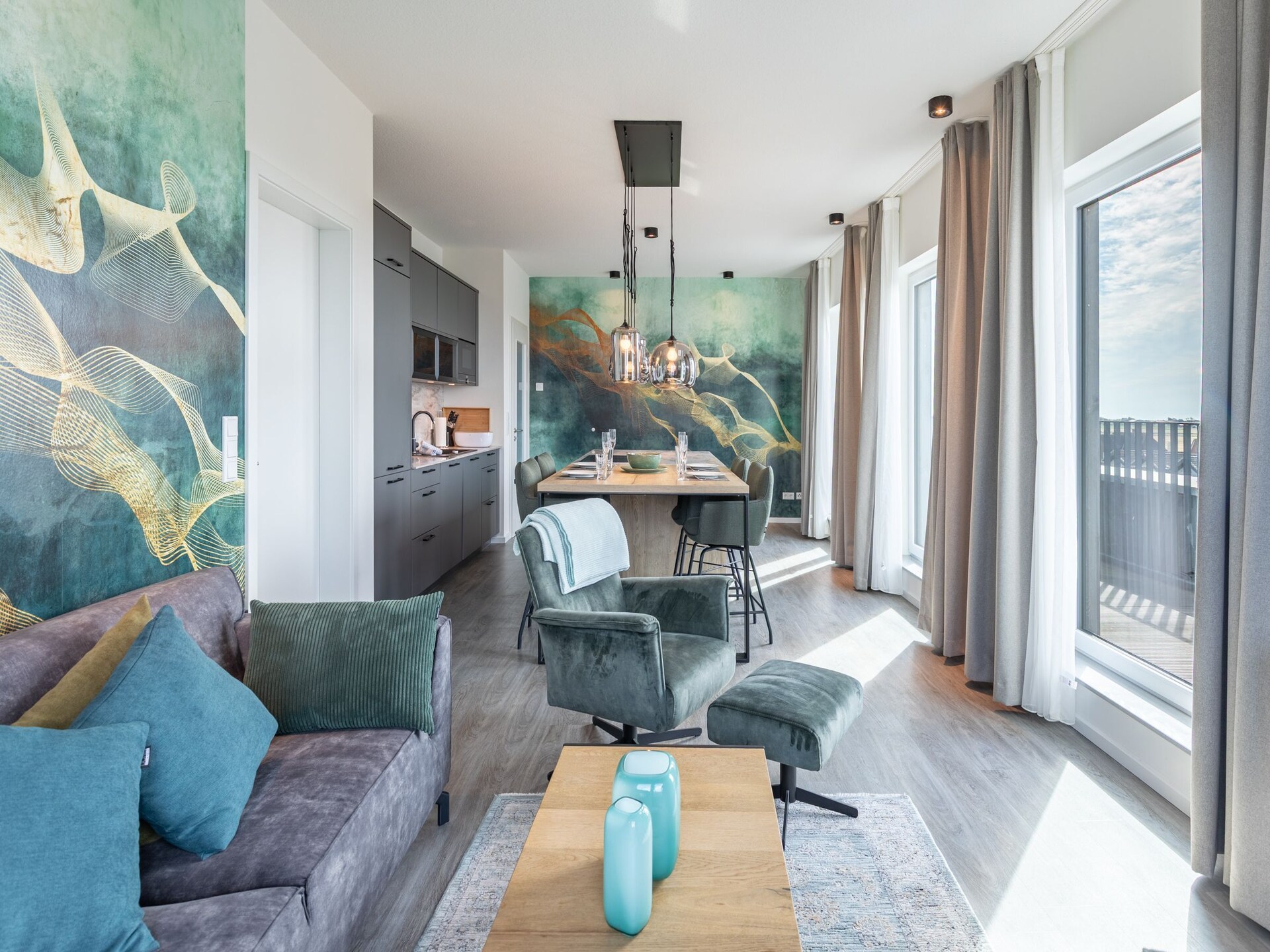 Stijlvol penthouse met stoomsauna en panoramisch zeezicht op Nordstrand - foto 8