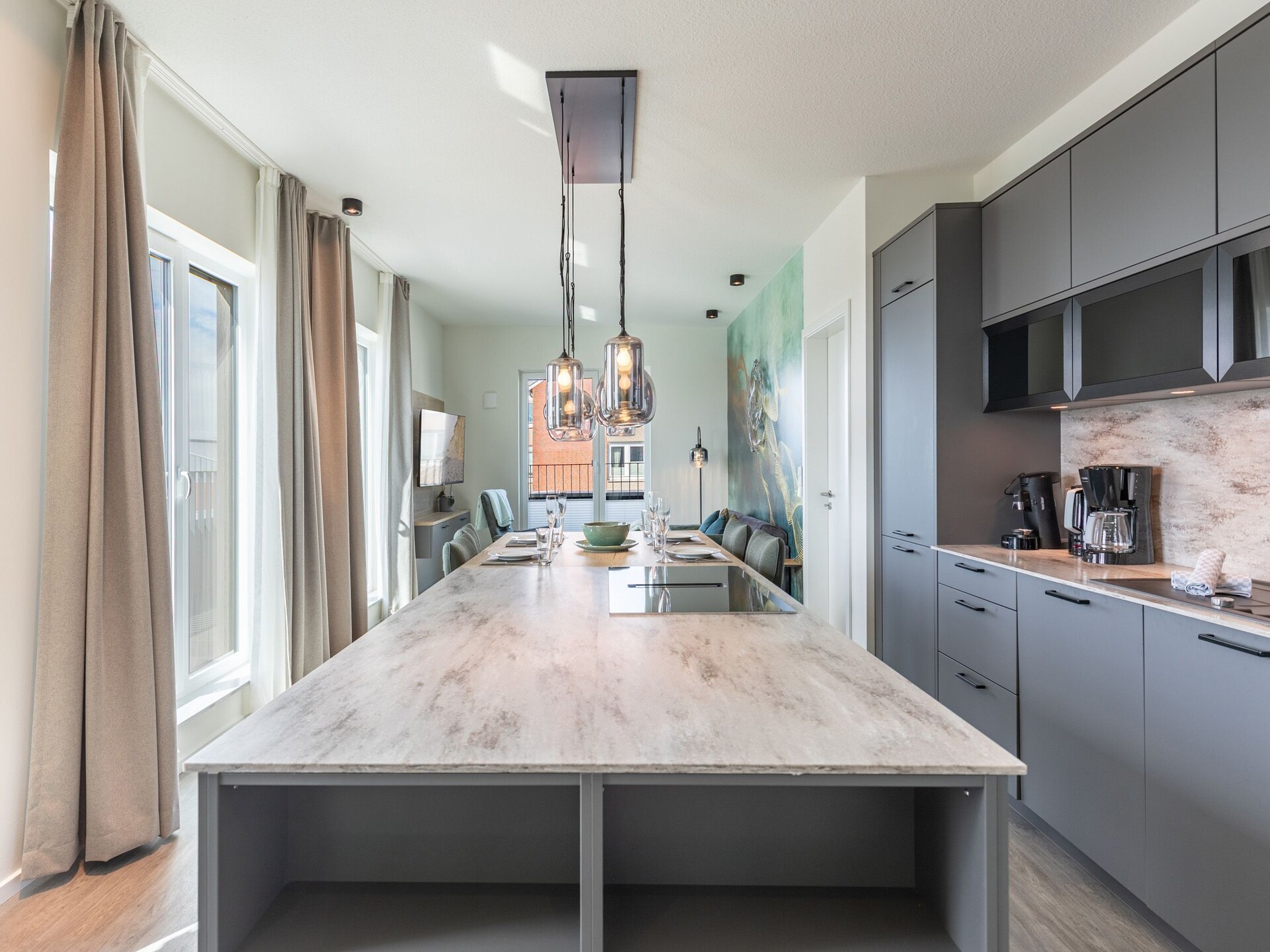 Stijlvol penthouse met stoomsauna en panoramisch zeezicht op Nordstrand - foto 15