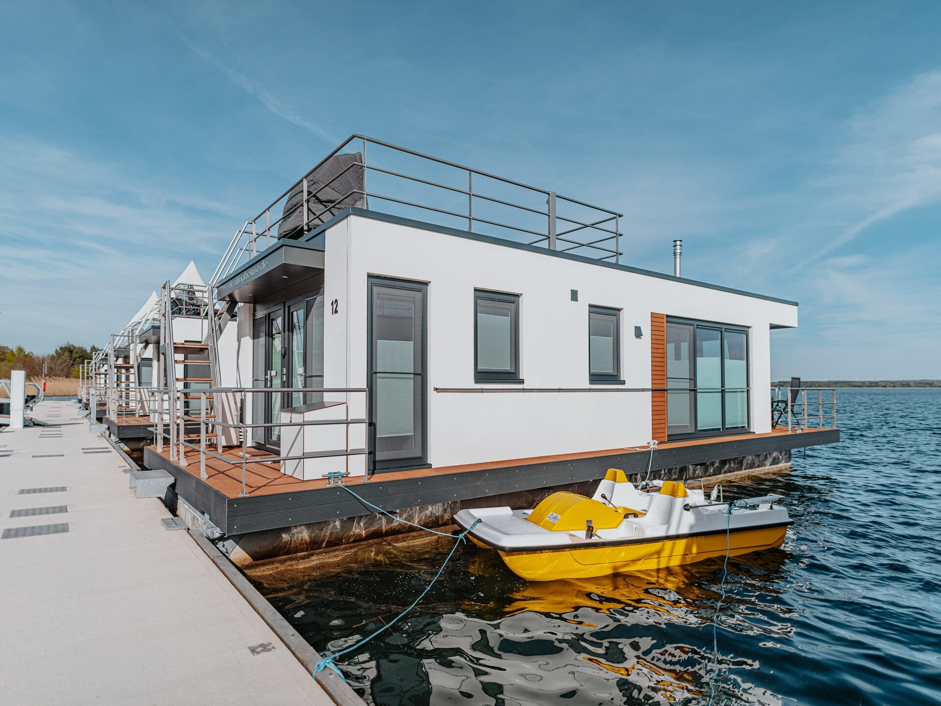 Modern hausboot aan Gräbendorfer See in Spreewald voor 4 personen - foto 1