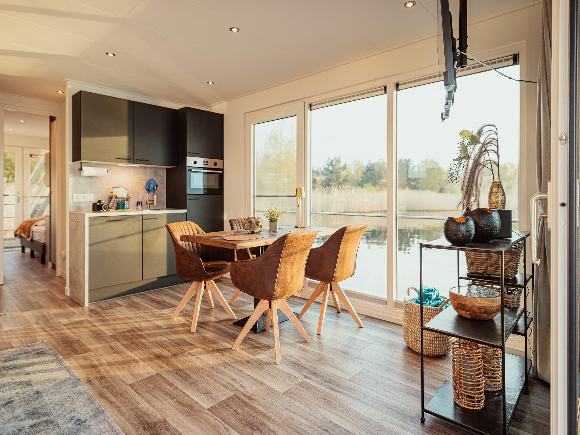 Modern hausboot aan Gräbendorfer See in Spreewald voor 4 personen - foto 13