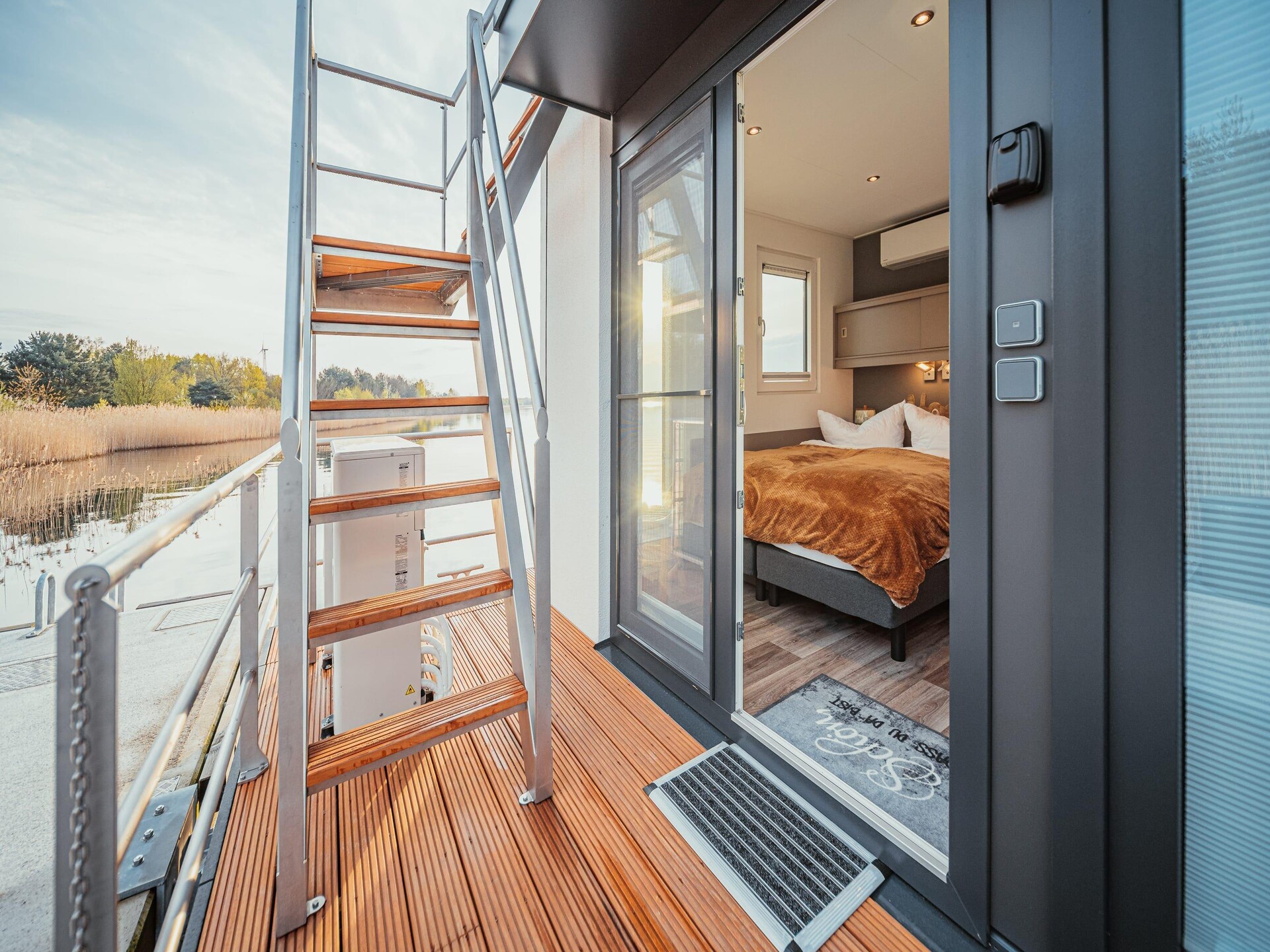 Modern hausboot aan Gräbendorfer See in Spreewald voor 4 personen - foto 20