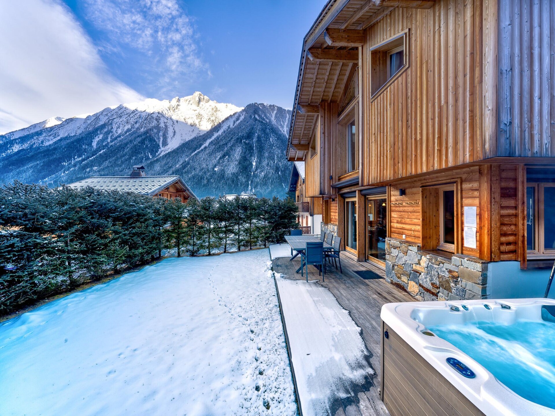 Chalet Planards 1: 10-persoons chalet met sauna, hot tub en Mont Blanc uitzicht - foto 25