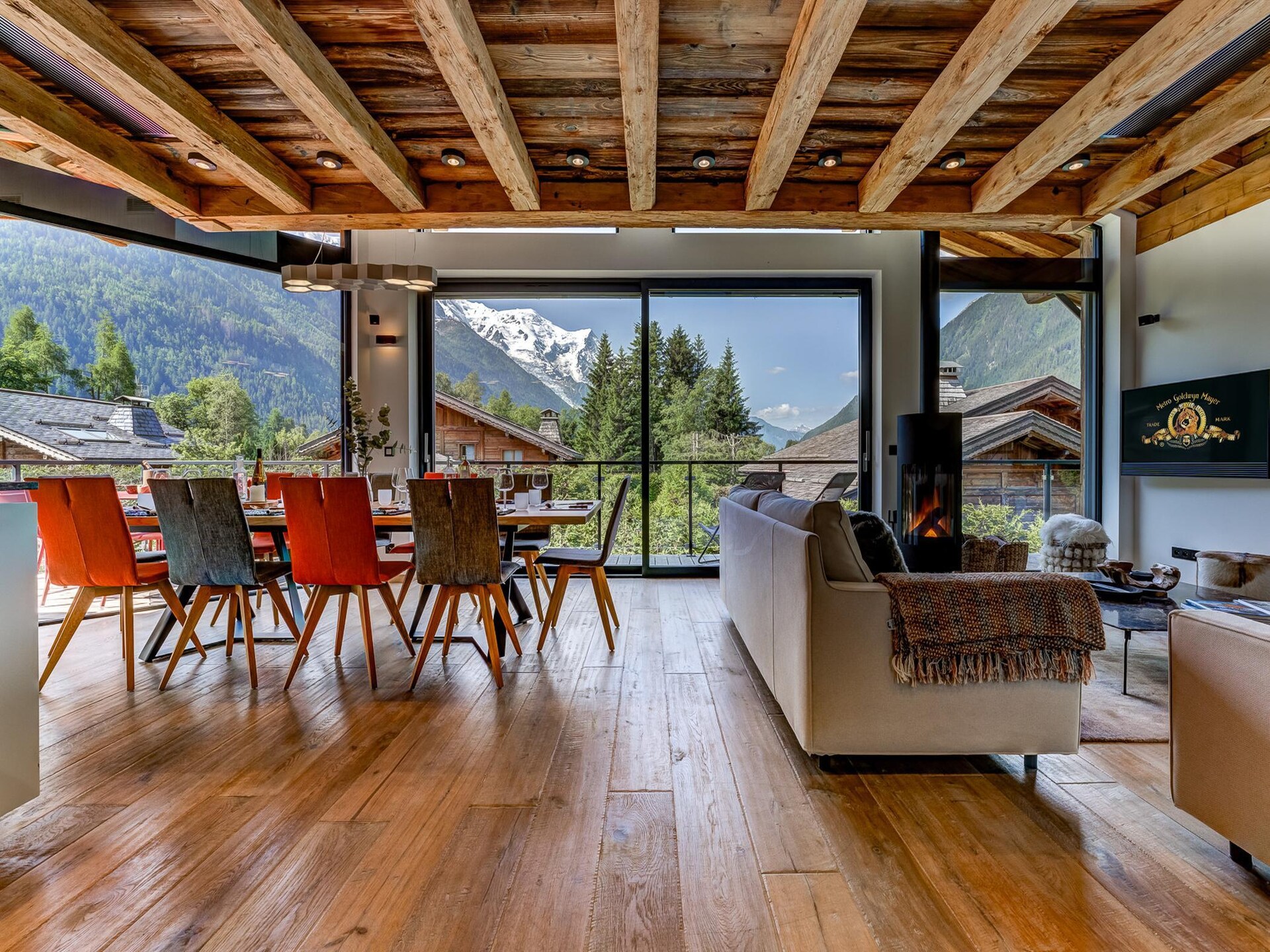 Ruim 12-persoons chalet met sauna, zwembad en uitzicht op de Mont Blanc - foto 19