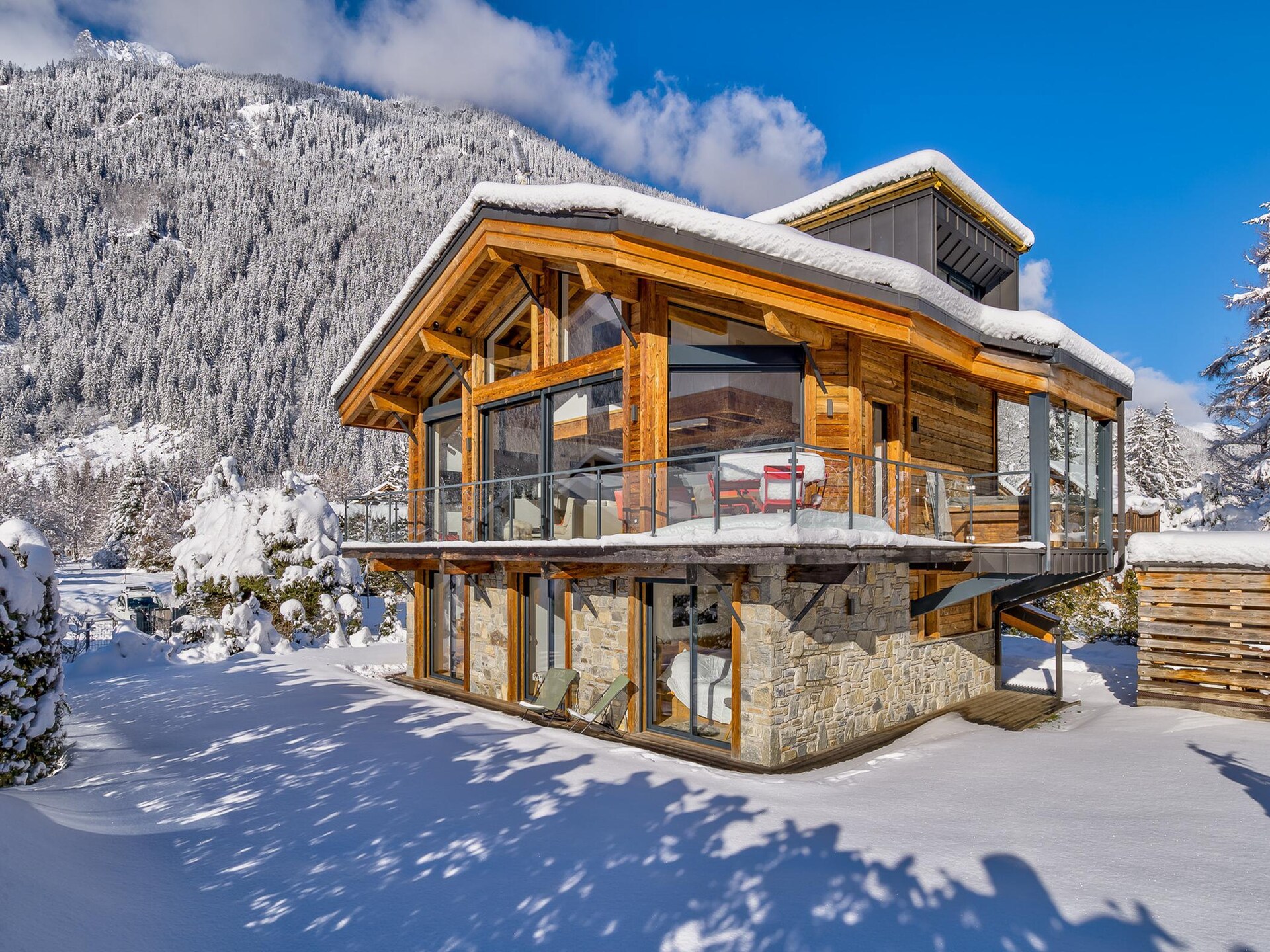 Ruim 12-persoons chalet met sauna, zwembad en uitzicht op de Mont Blanc - foto 37