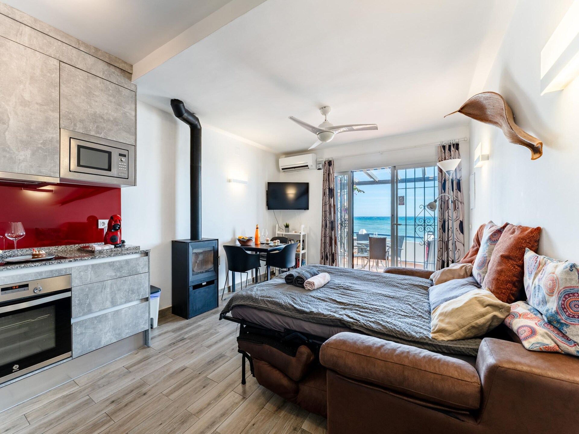 Strandappartement Calahonda: direct aan zee, terras met zeezicht - foto 13