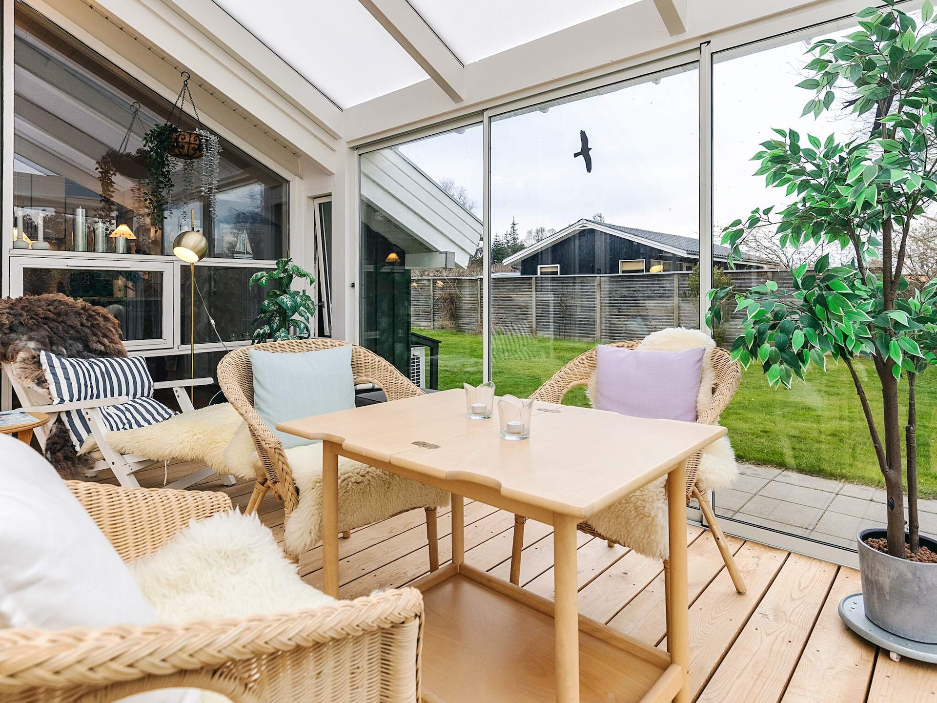 Licht vakantiehuis bij Hals met serre, houtkachel en zee op 300 meter - foto 11