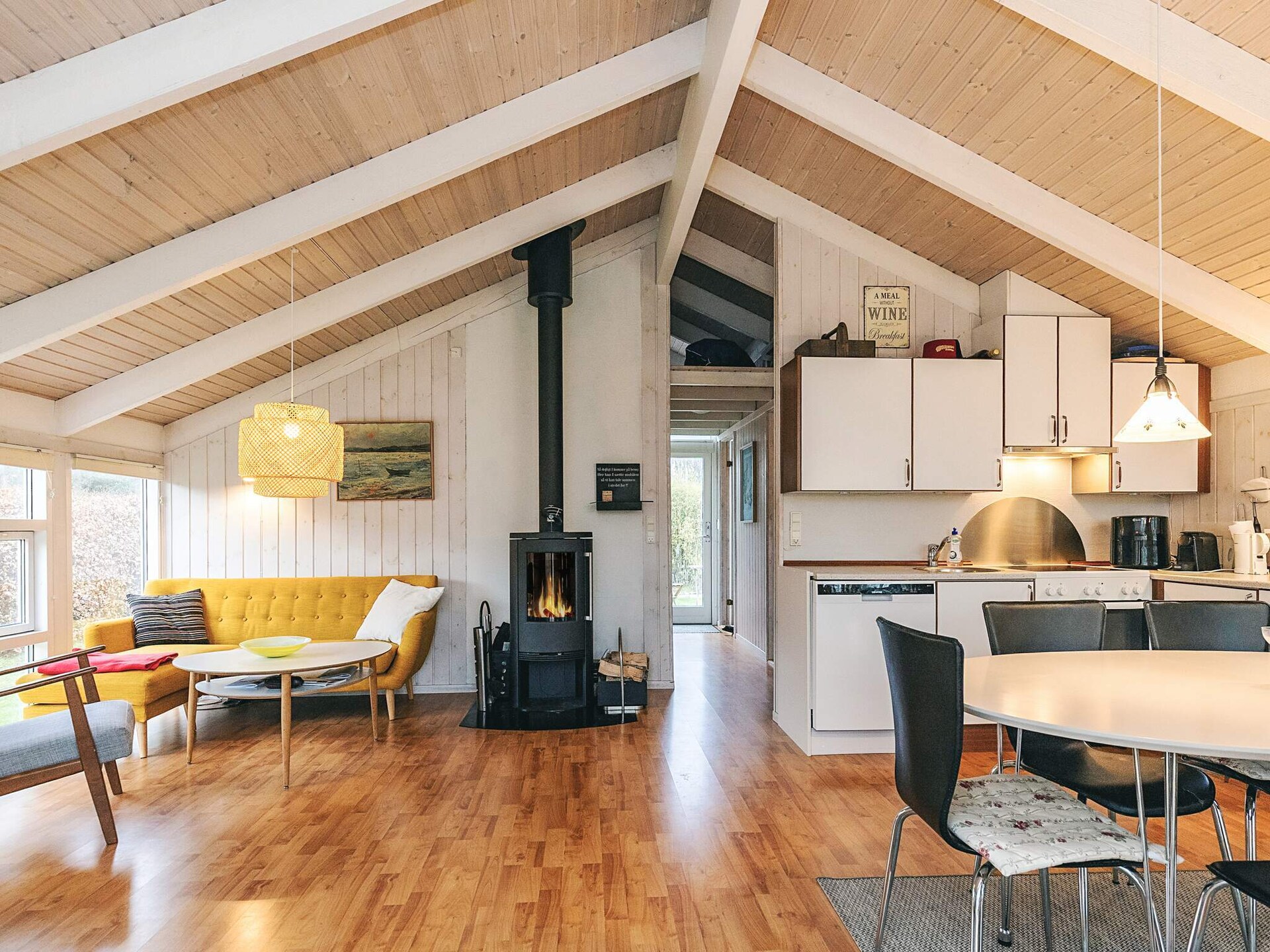 Licht vakantiehuis bij Hals met serre, houtkachel en zee op 300 meter - foto 15