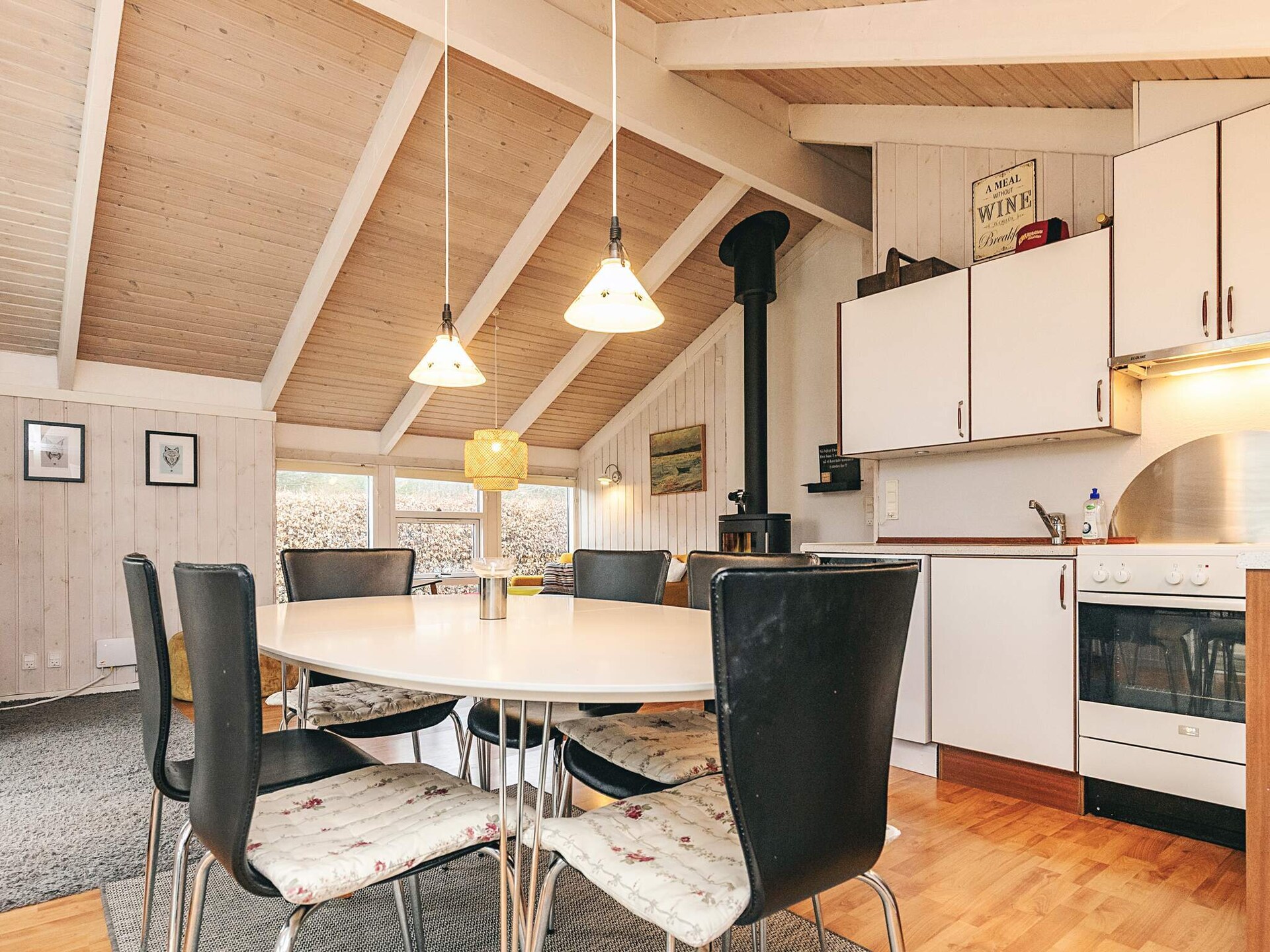 Licht vakantiehuis bij Hals met serre, houtkachel en zee op 300 meter - foto 16