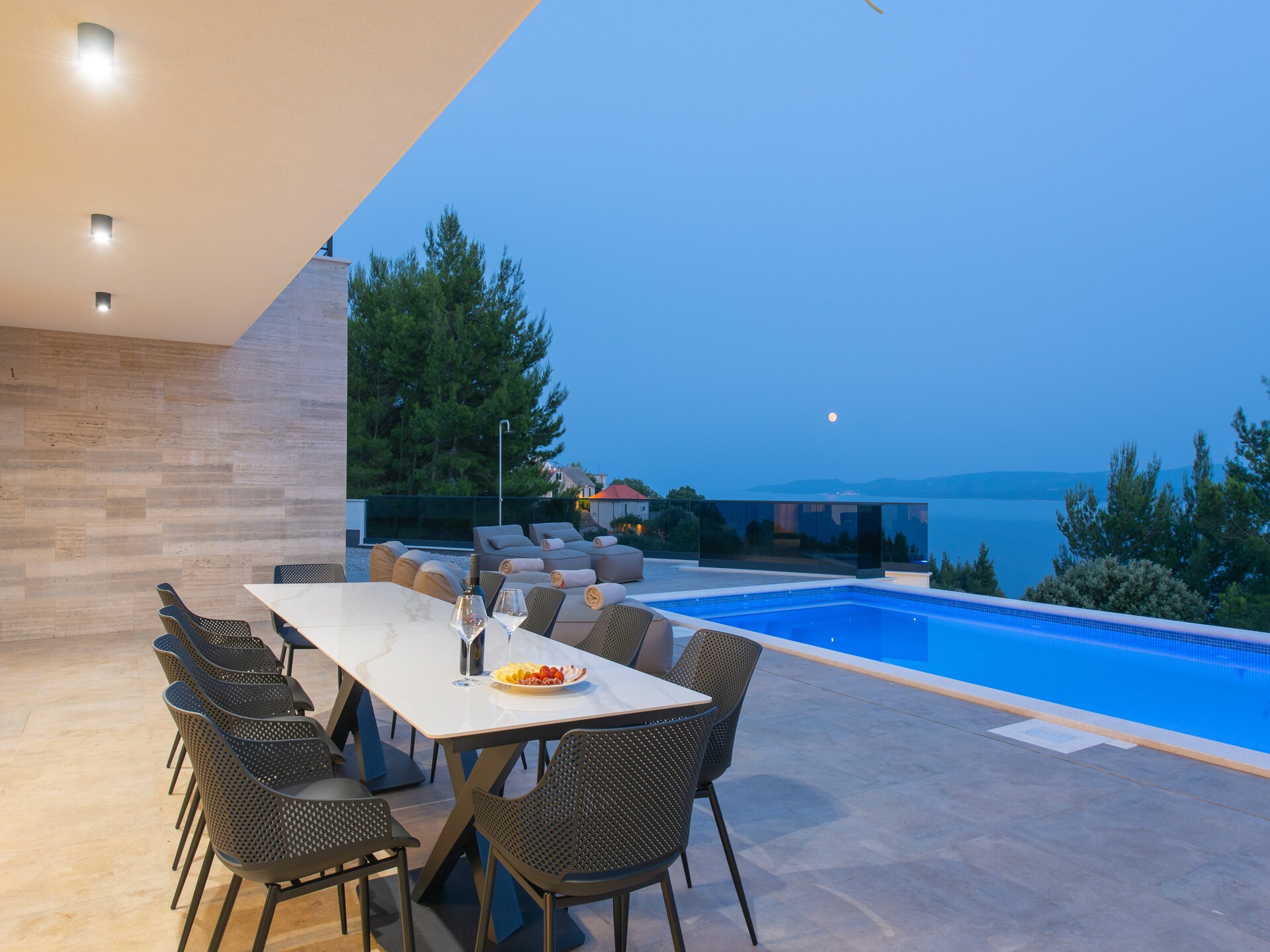 Villa Ivana met panoramisch zeezicht, privézwembad en spa in Stanići - foto 13