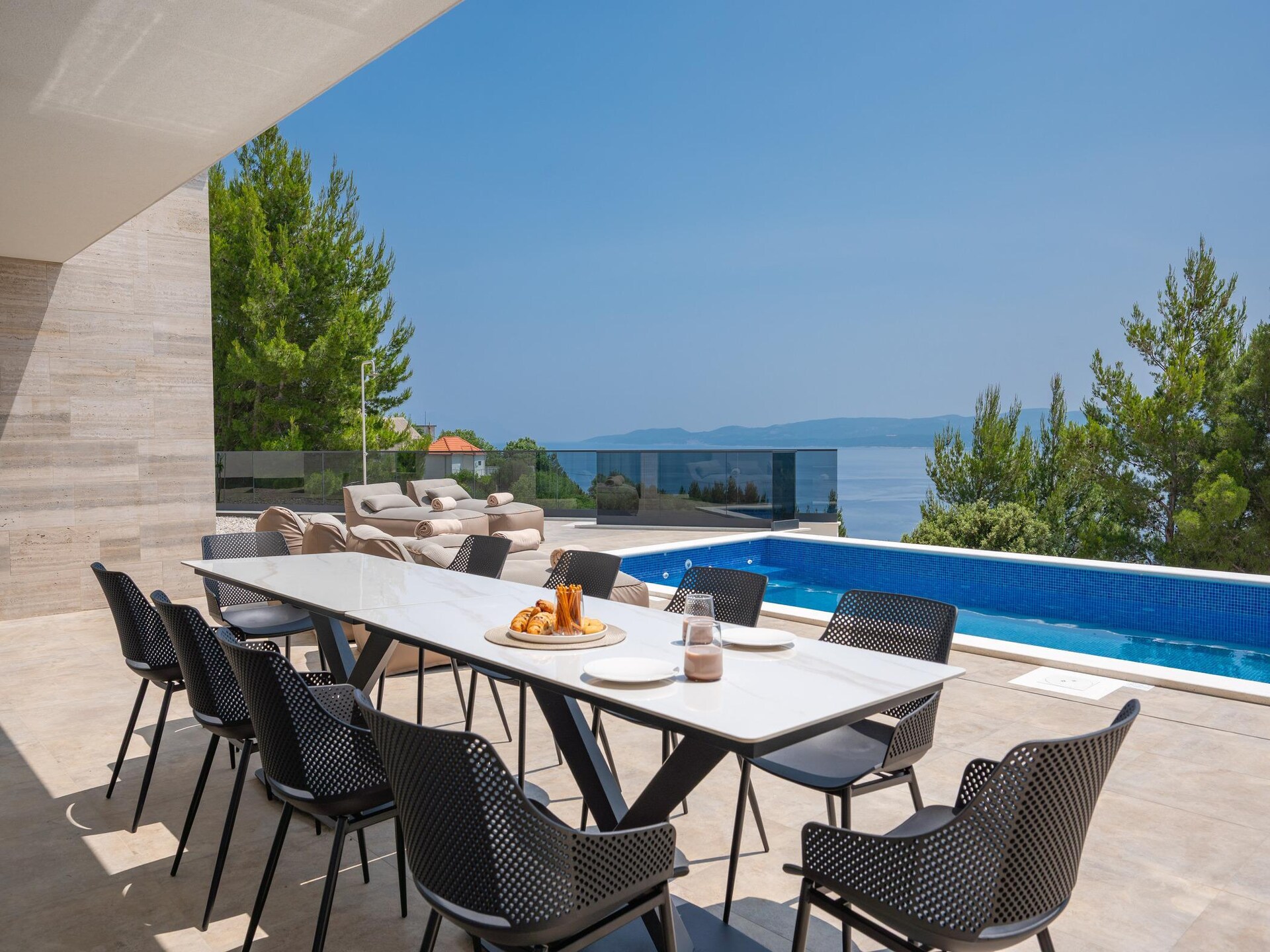 Villa Ivana met panoramisch zeezicht, privézwembad en spa in Stanići - foto 6