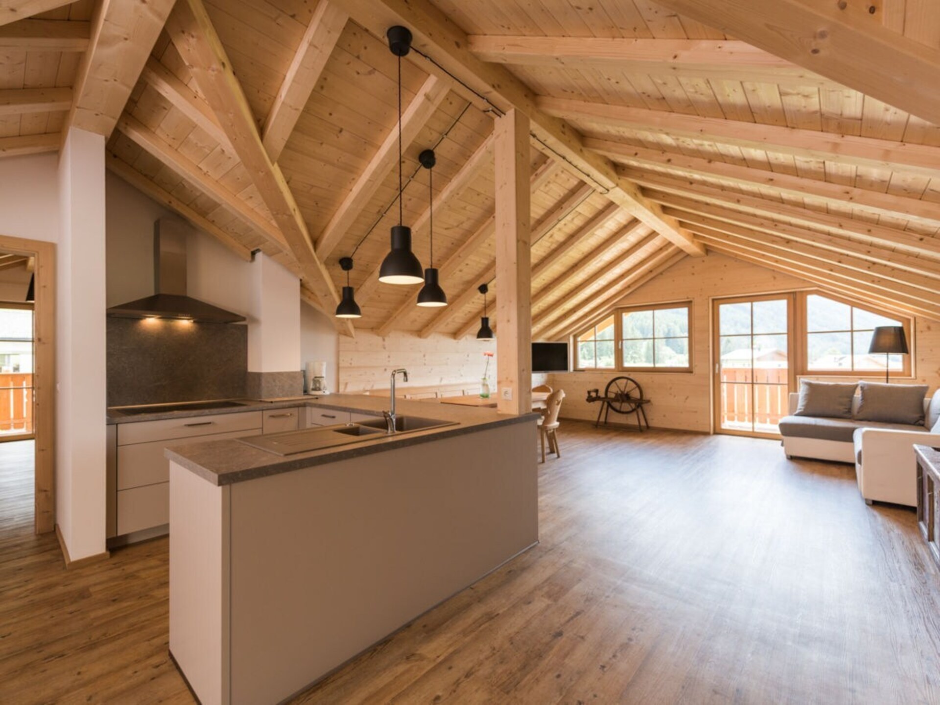 Penthouse in Gsies: 130m², 9 pers., 100m tot skilift & uitzicht op Kronplatz - foto 6