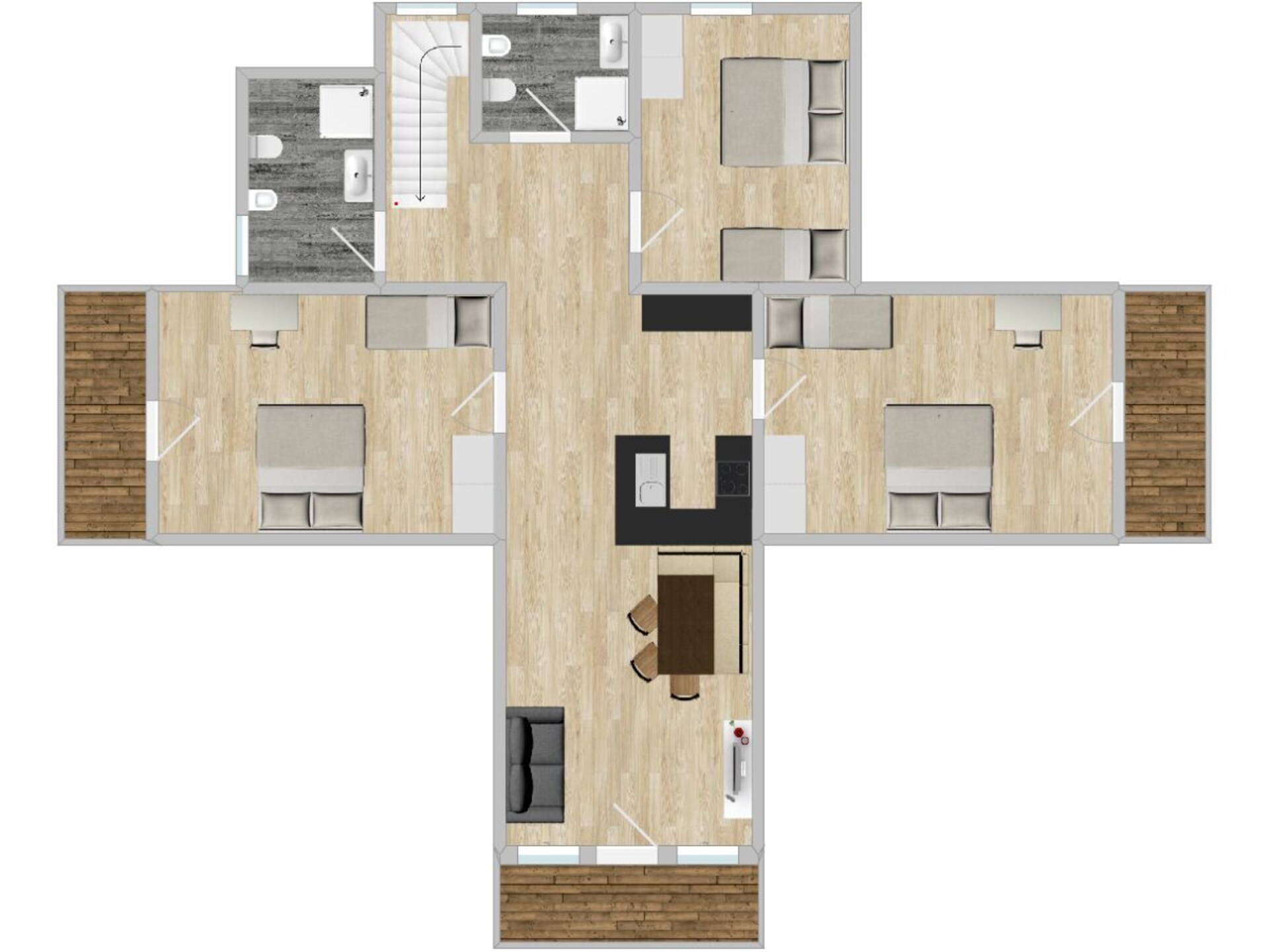 Penthouse in Gsies: 130m², 9 pers., 100m tot skilift & uitzicht op Kronplatz - foto 22