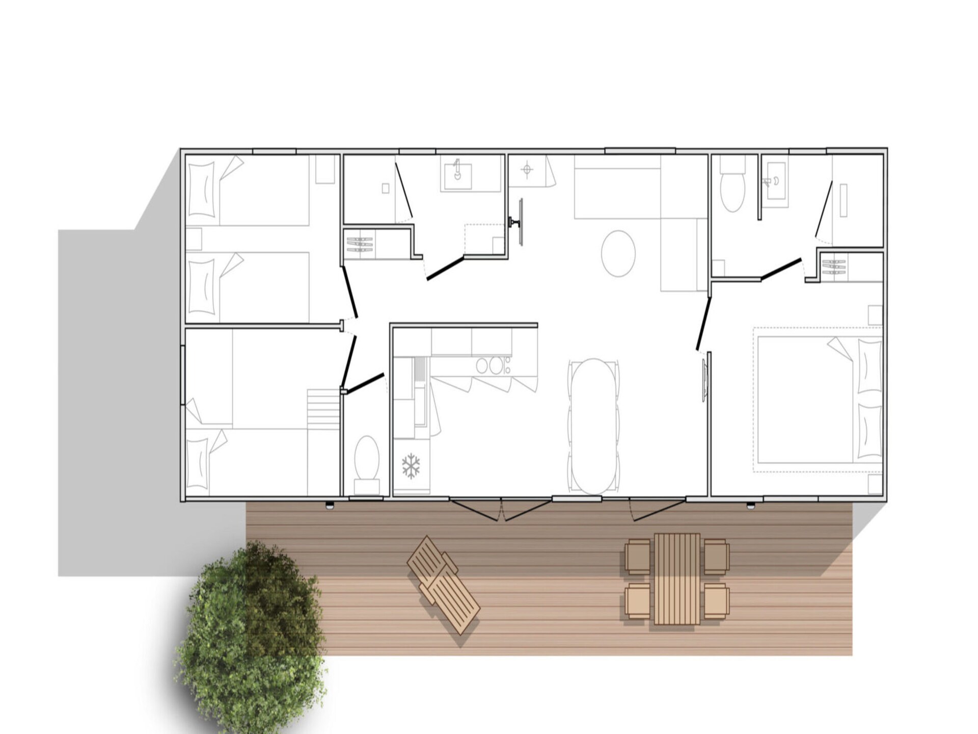 Ruime 6-persoons lodge met twee badkamers en tuin in Ravels - foto 22