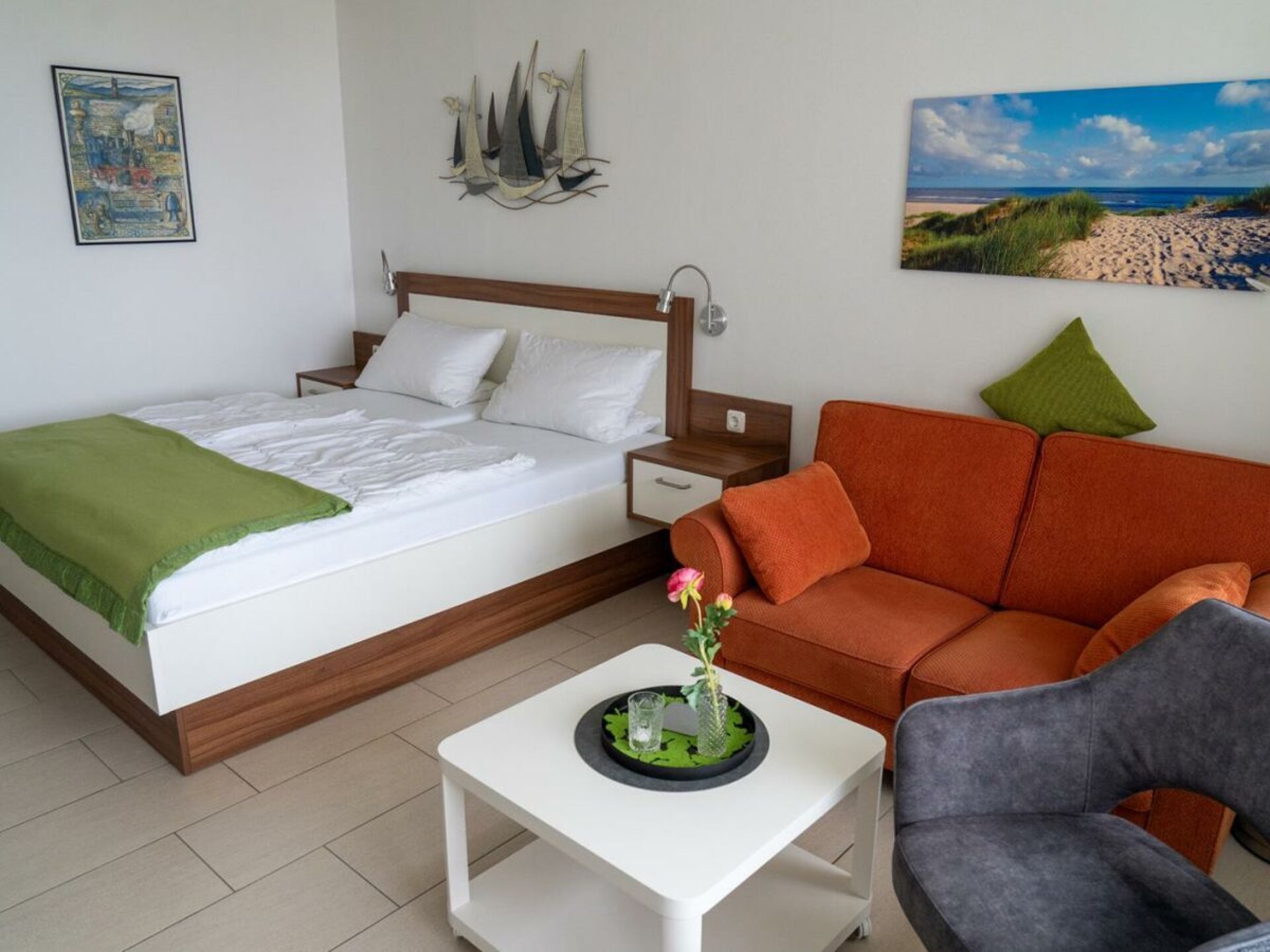 Appartement 19 in Haus Seeblick: Uitzicht op Zee en Zeehonden op Borkum - foto 10