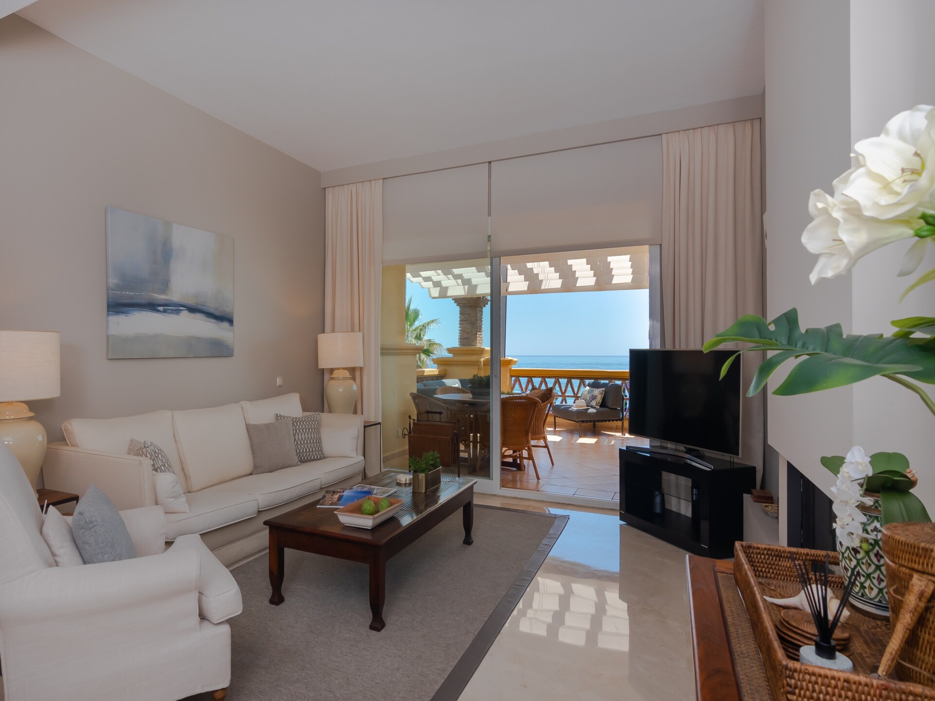 Luxe zeezicht appartement Marbella met verwarmd zwembad en golf ligging - foto 8