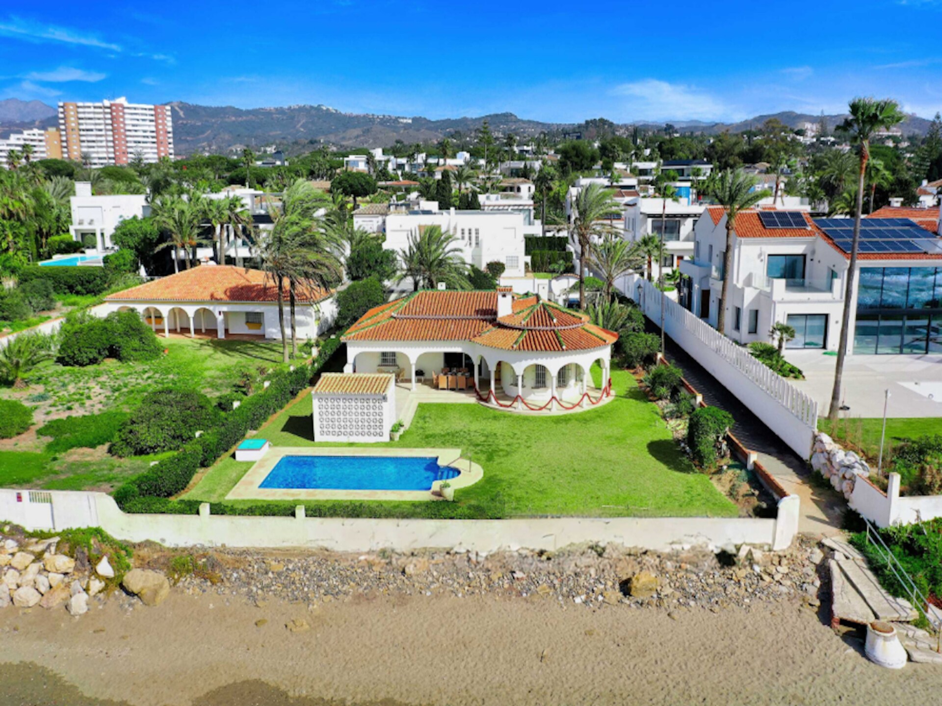 Beachfront Villa Marbesa: direct aan zee met privézwembad en uitzicht op Gibraltar - foto 22