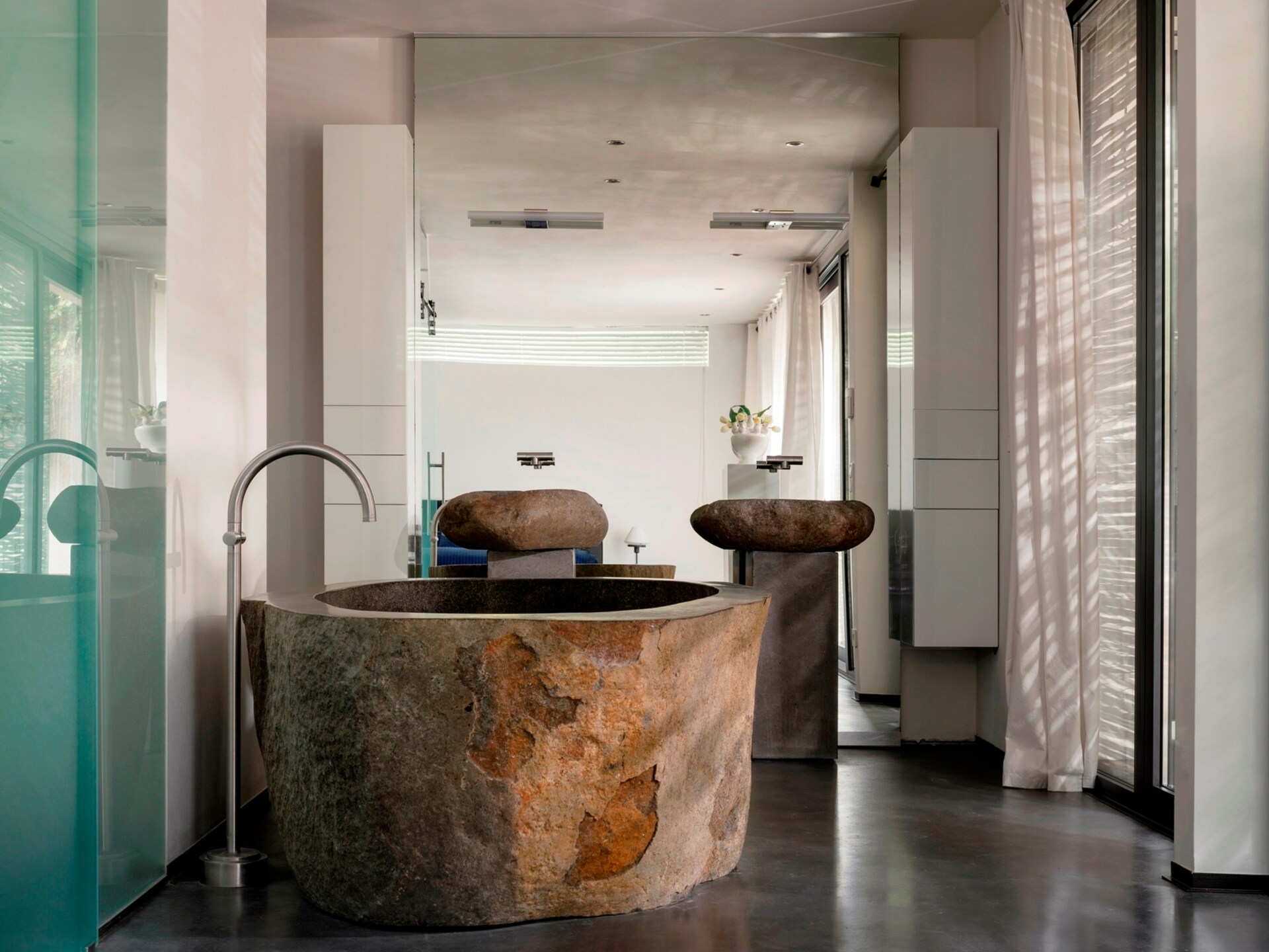 Betonnen Boshuis: wellnessvilla met privé spa op landgoed Bergvliet - foto 31